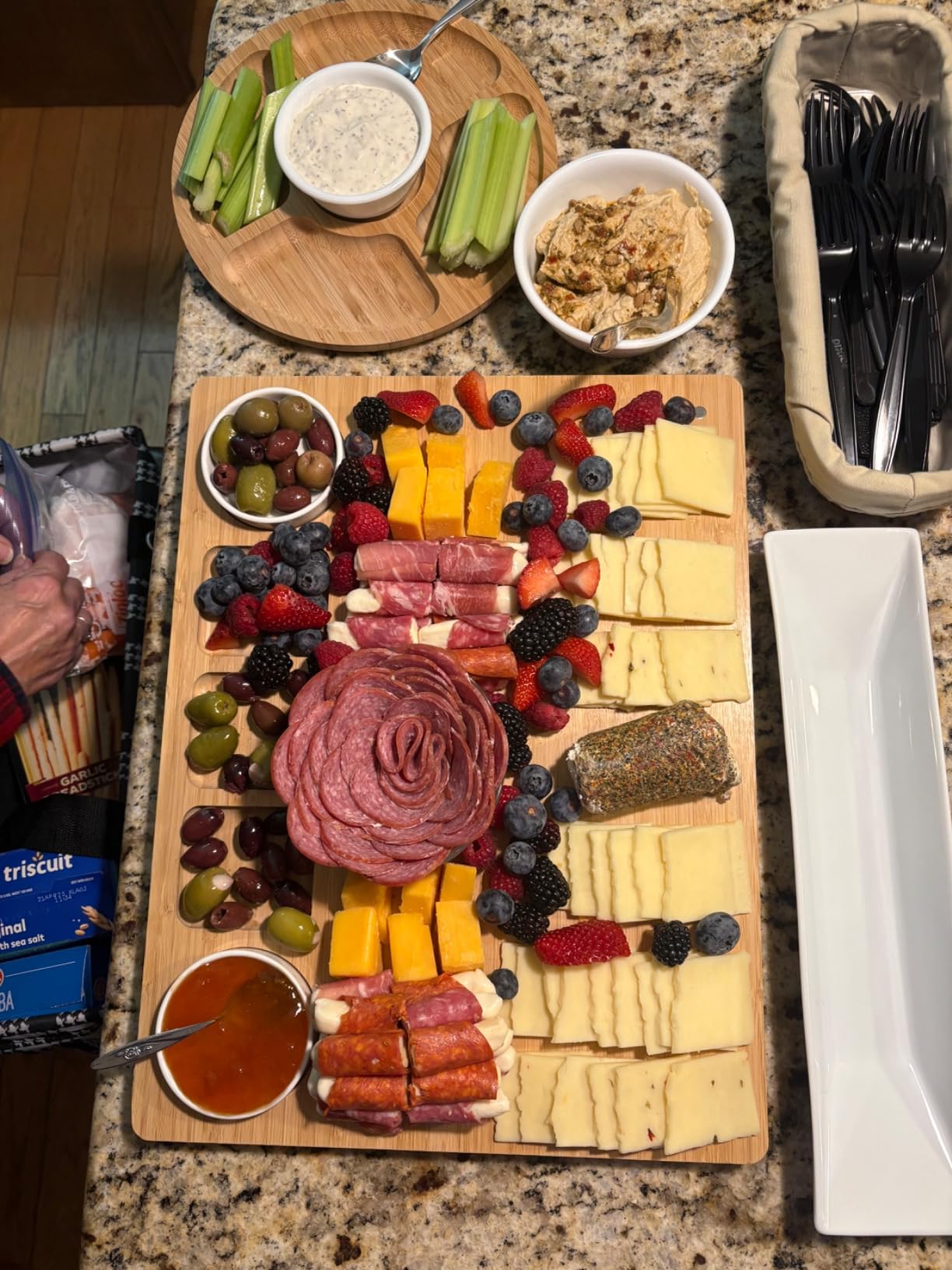 SMIRLY Charcuterie Boards Set, Large Cheese Board Set, Natural Bamboo Charcuterie Tray Cheese Platter with Accessories - Housewarming Gifts New Home, Wedding & Bridal Shower Gifts for Women, Couples customer photo 1