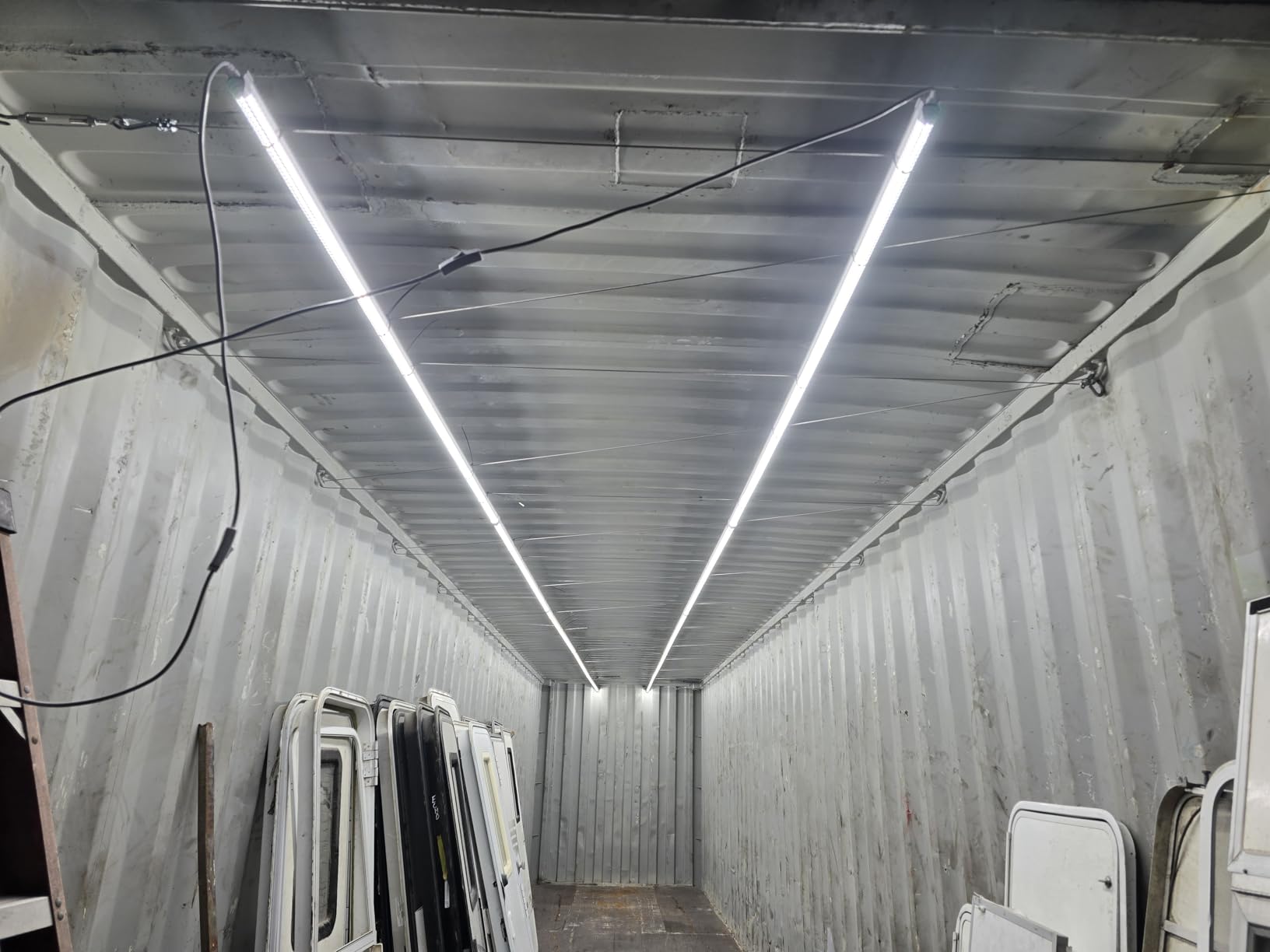10-Pack 8ft LED Shop Light Fixture - 90W T8 Integrated LED Tube Light - 6500K 12000LM V-Shape Linkable - High Output - Clear Cover - Plug and Play - 270 Degree Lighting for Garage, Shop, Barn customer photo 1