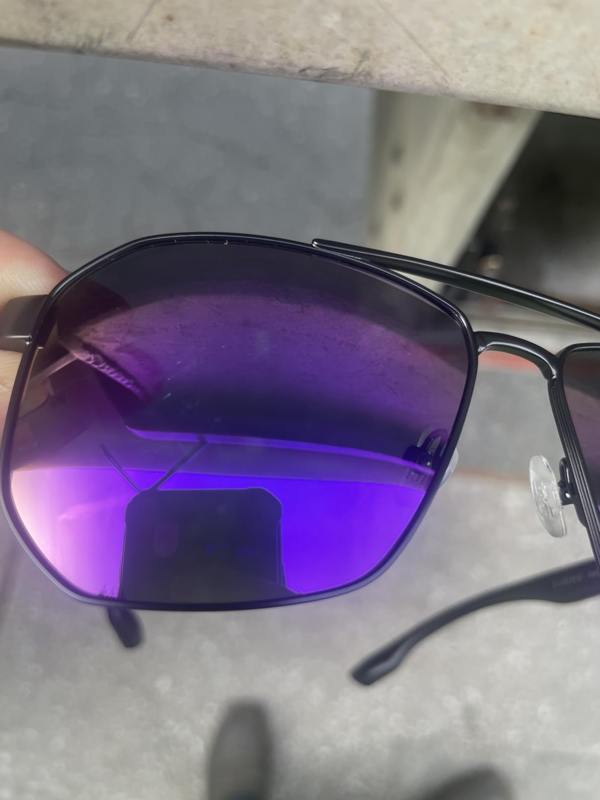 LUENX Aviator Sunglasses for Men Square Polarized Polygon Lens - UV 400 Protection with Accessories Driving Outdoor customer photo 2