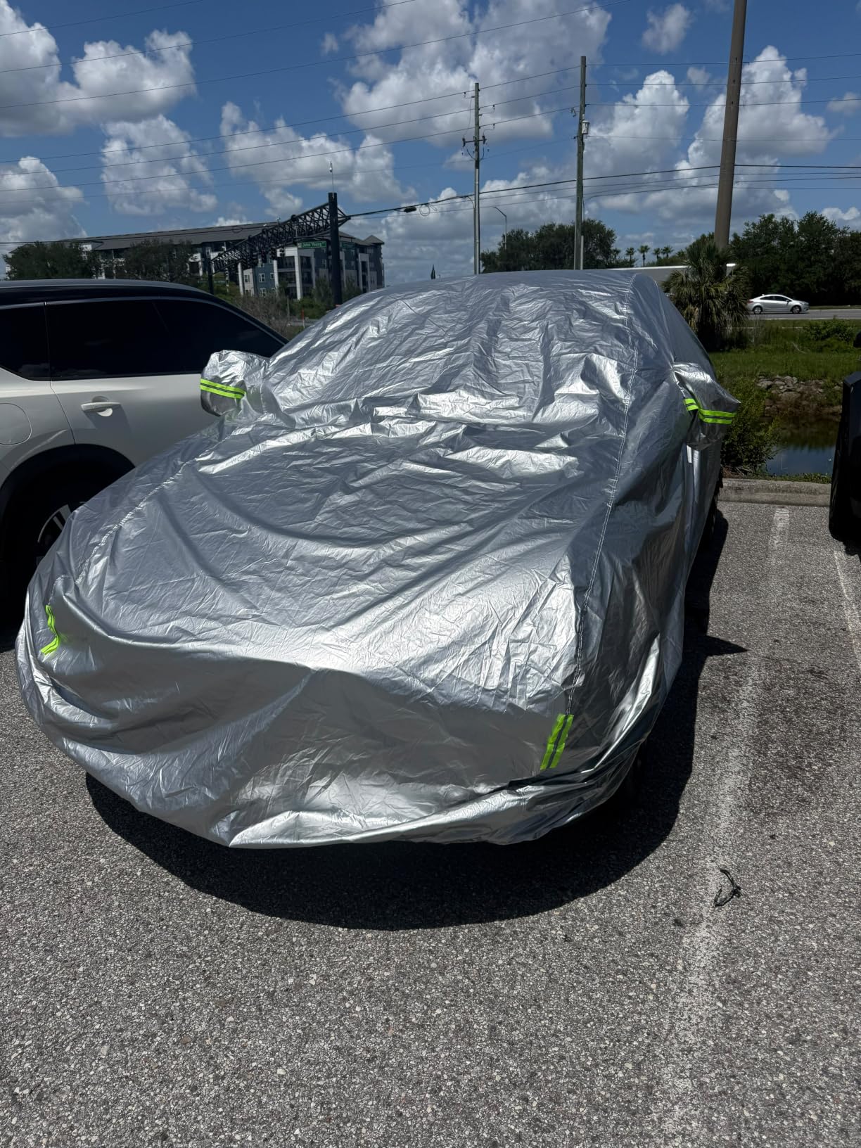 Car Cover, SUV Waterproof Car Covers for Automobiles All Weather | All Season, UV Hail Protection, Snowproof Full Car Cover, Outdoor Full Cover, Universal Fit SUV Up to 190'' customer photo 2
