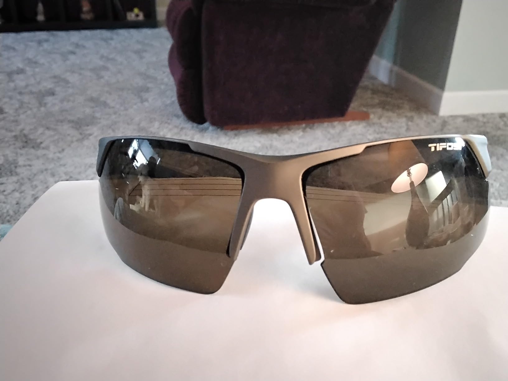 Tifosi Centus Half-Frame Golf Sunglasses | 100% UVA/UVB, shatterproof polycarbonate. Full-frame fit, hydrophilic nose pads. Built for golf & everyday outdoor wear. customer photo 1