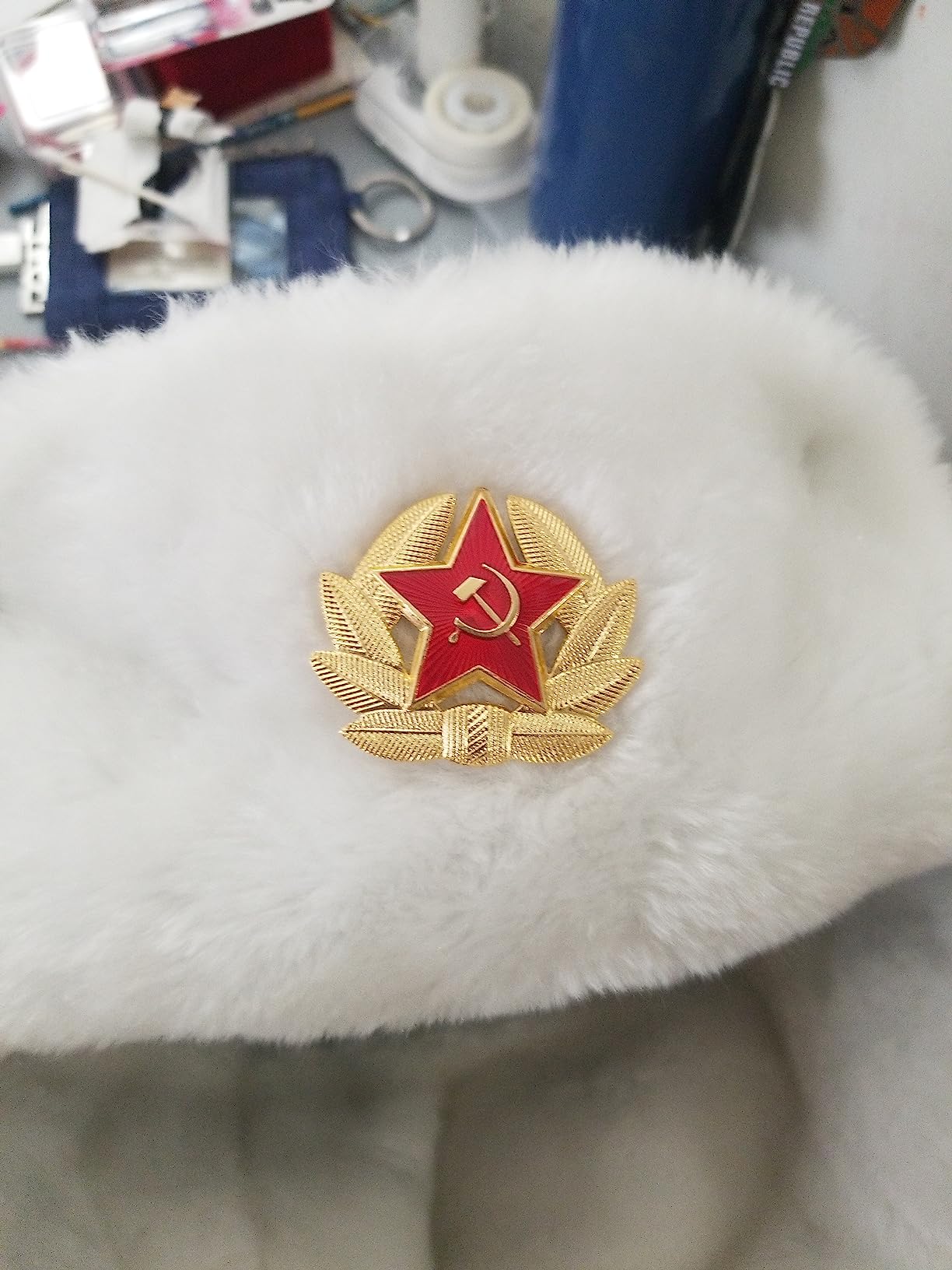 BELEON Ushanka Russian Fur Hat - Soviet Army Trapper Hat - Winter Hat customer photo 1