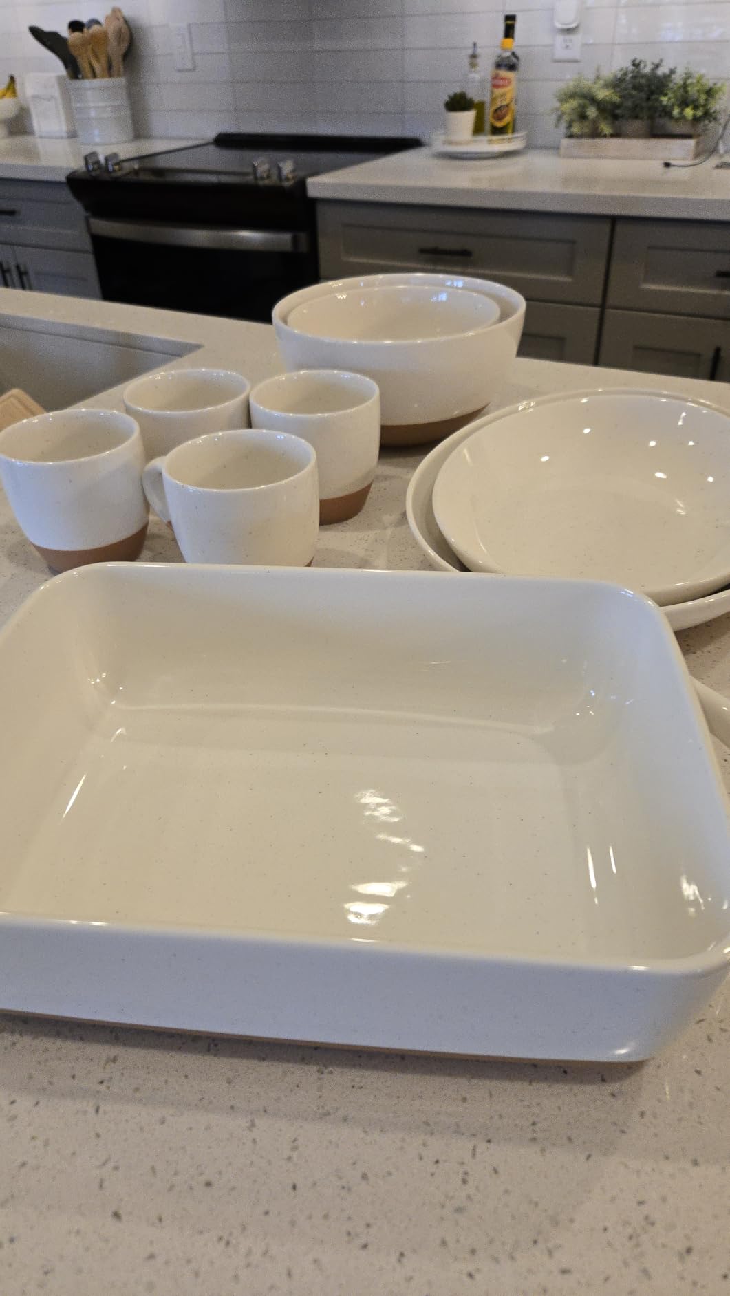 Mora Ceramic Large Serving Bowls - Set of 2 Oval Platters for Entertaining customer photo 1