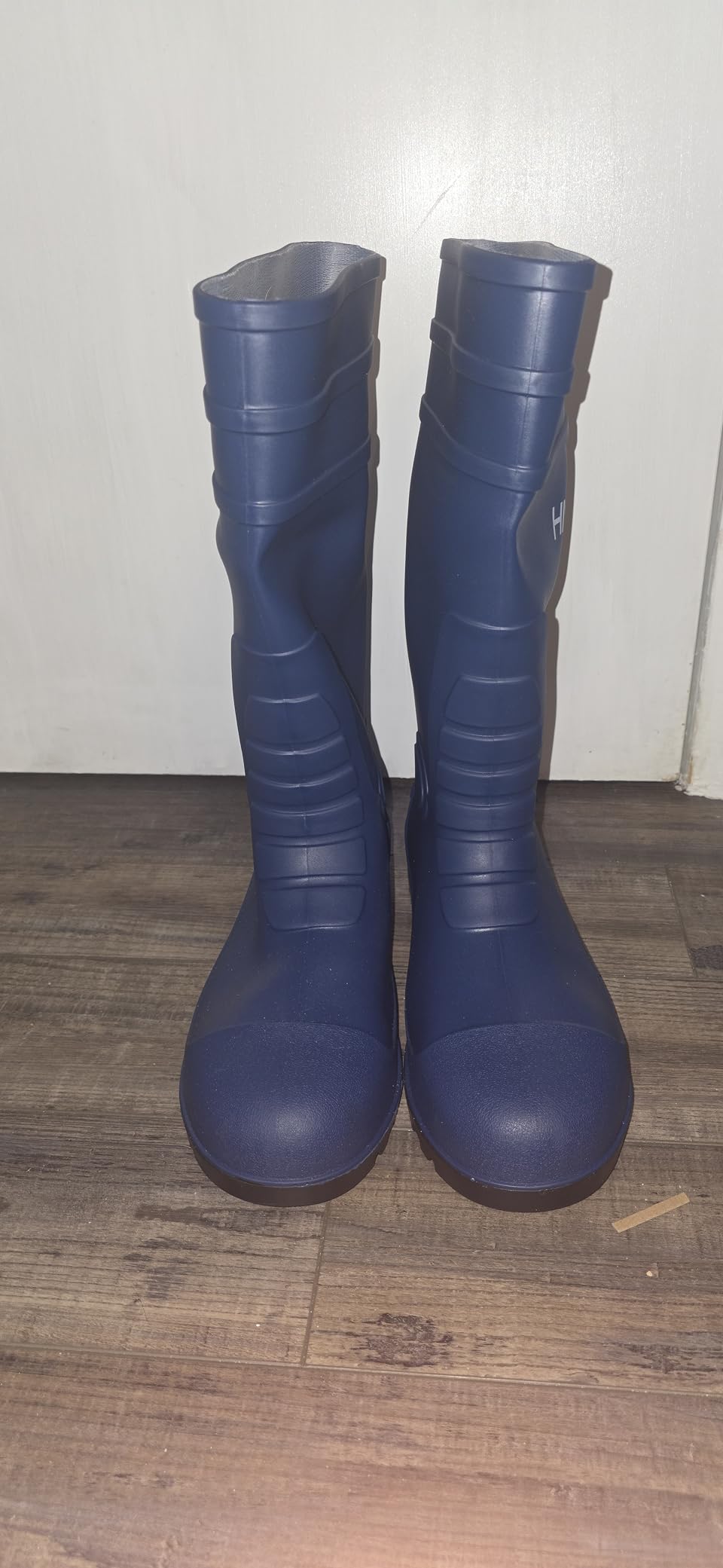 HISEA Men's Steel-Toe Rain Boots, Rubber Boots Waterproof Slip Resistant | Garden Fishing Outdoor Work Boots, Durable Slip-Resistant Knee Boots for Farm Agriculture and Industrial Work customer photo 1