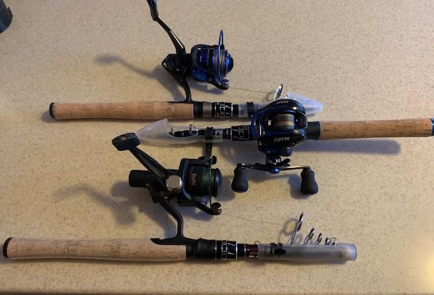 EOW XPEDITE Portable Telescopic Fishing Rods, Spinning & Casting Poles | 24T Carbon Blanks & Solid Carbon Tip, Cork Grips, Travel Fishing Rod, Short Collapsible Poles, Packed to Less Than 17