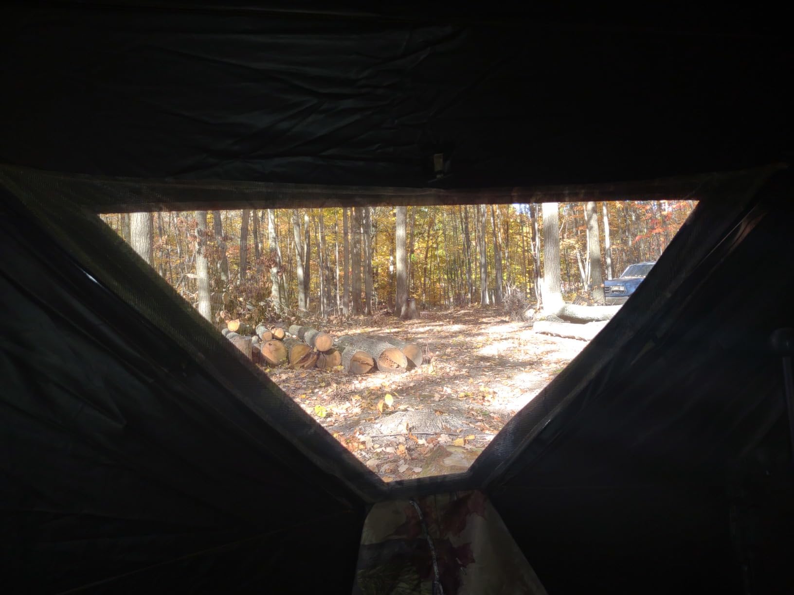 Barronett Blinds Feather Five, Portable Hunting Blind, Huge Interior, Lightweight, 4-Person, Bloodtrail Backwoods, 72