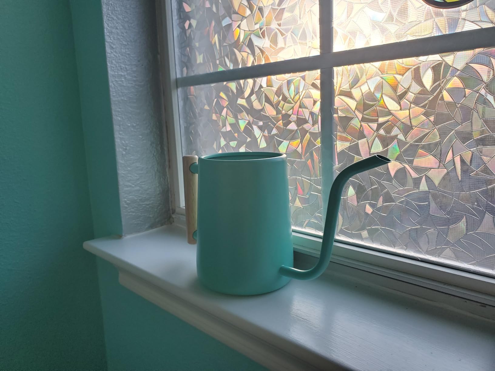 Metal Small Indoor Watering Can with Long Spout & Real Wood Handle, 35oz | Long Spout, Stainless Steel, Real Wood Handle, Gentle Flow, No Spills, Suitable for House Plants, Succulents & Seedlings customer photo 1