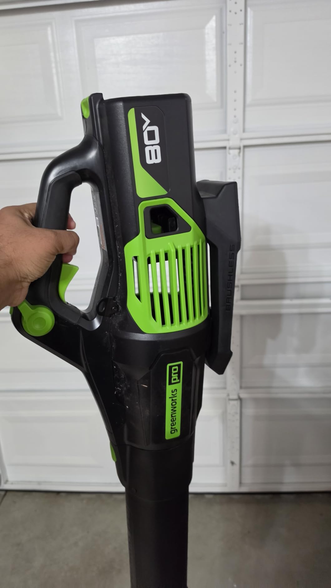 Greenworks 80V (730 CFM / 170 MPH) Cordless Brushless Axial Leaf Blower, Everyday Yard Cleanup for Driveways & Patios, Lightweight, Battery and Charger not included customer photo 1