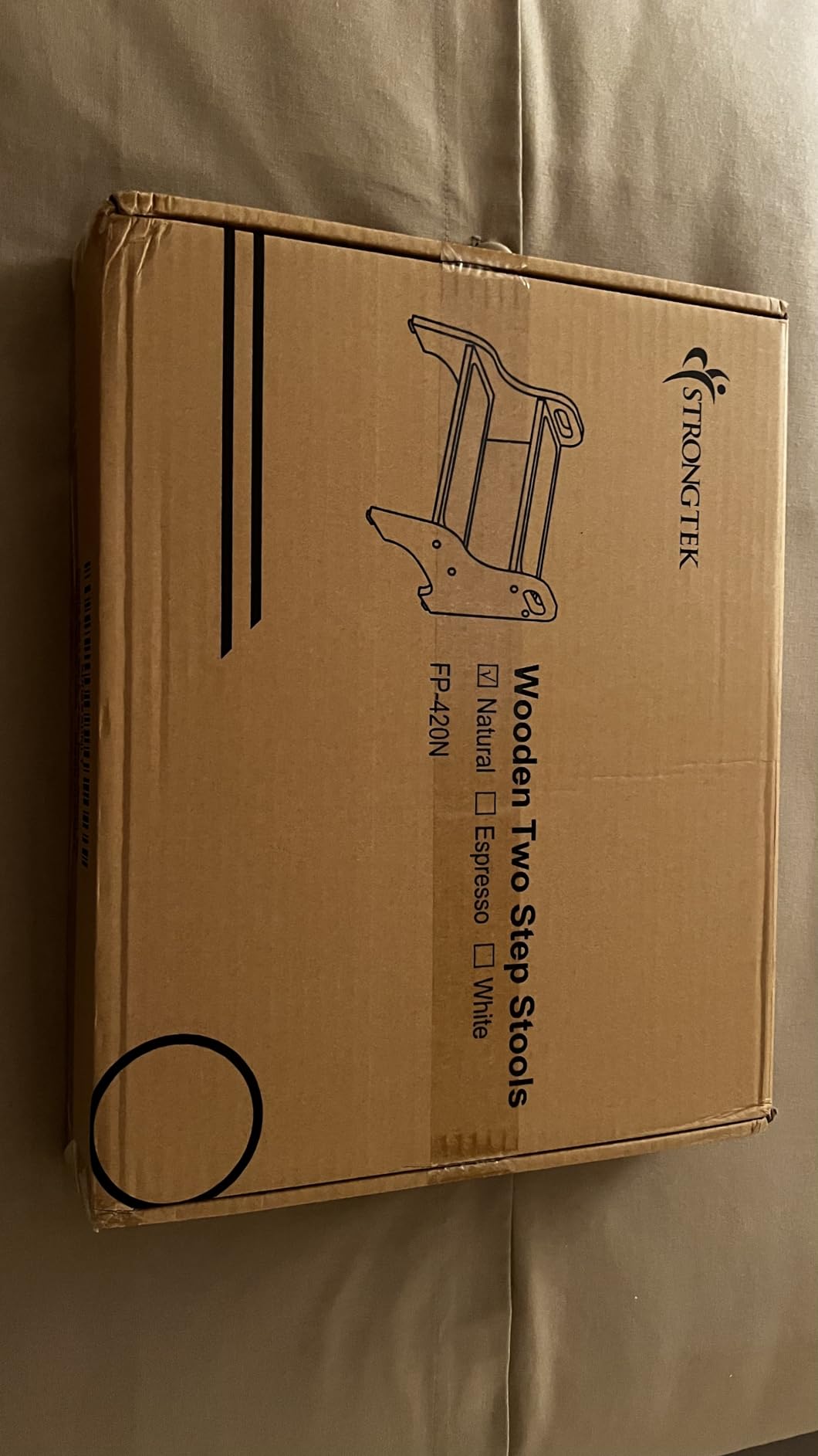 StrongTek Wooden Toddler 2 Step Stool, 350 lb, Non-Slip, Natural customer photo 1