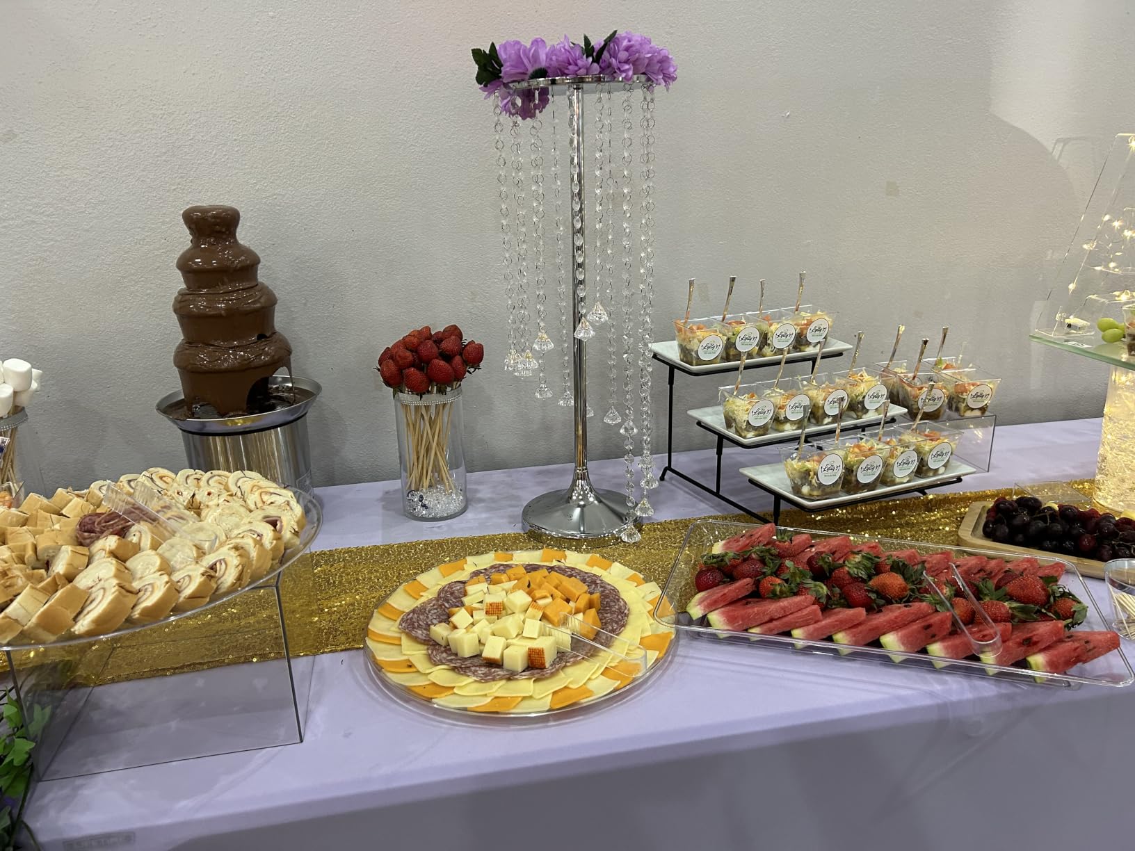 Nostalgia 4 Tier Electric Chocolate Fondue Fountain Machine for Parties - Melts Cheese, Queso, Candy, and Liqueur - Dip Strawberries, Apple Wedges, Vegetables, and More - 32-Ounce - Stainless Steel customer photo 1