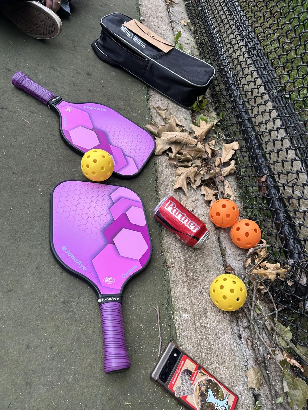 JoncAye Pickleball Paddles Set of 4 or 2, USAPA Approved Fiberglass Rackets with Outdoor Indoor Balls, Bag, Overgrip, Lightweight for Family, Professional Equipment for Beginners Intermediate customer photo 1