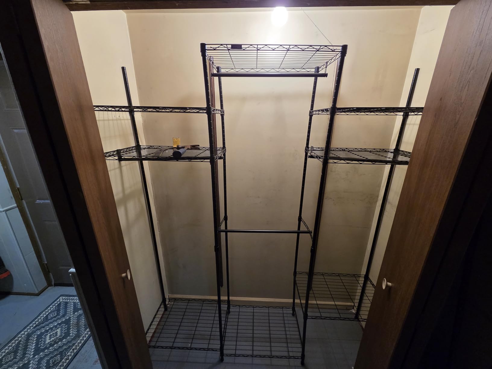 VIPEK V5 Heavy Duty Clothes Rack, Portable Closet Wardrobe with 4 Hanging Rods & 8 Shelves, Freestanding Adjustable Garment Rack for Bedroom, Walk-in Closet, 890 lbs Capacity, Black, 68.9 L customer photo 1
