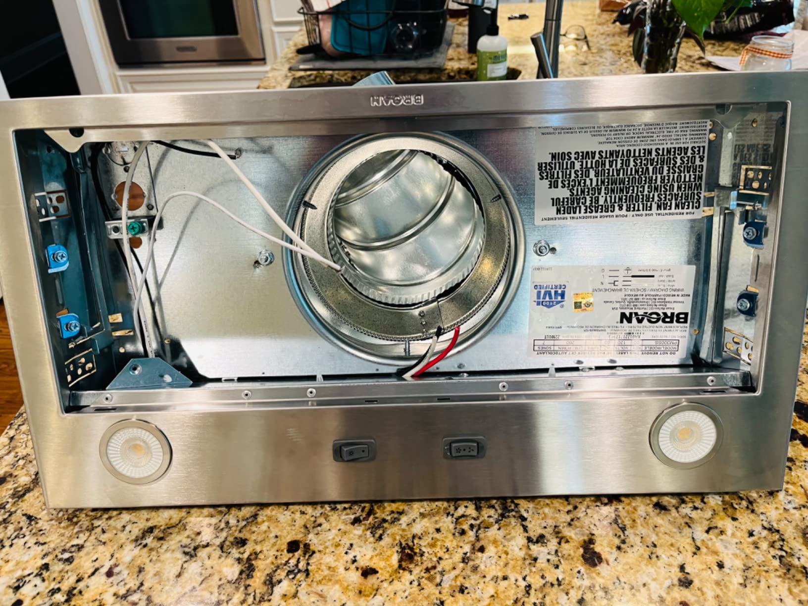 Broan-NuTone PM300SS Custom Power Pack Range Hood Insert with 2-Speed Exhaust Fan and Light, 300 Max Blower CFM, Stainless Steel, 21-Inch Built customer photo 1
