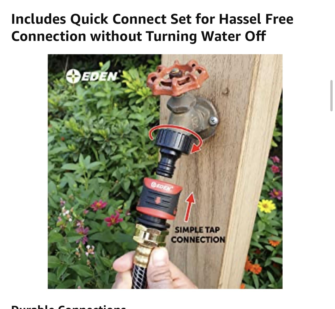 Eden 96212 Turbo Oscillating Sprinkler | Covers Up to 4,400 sq. ft., 18 Precision Nozzles, Adjustable Range, Flow Control, Triple Nozzle Width Switches, Turbo Drive Motor, Quick Connect Bundle customer photo 1