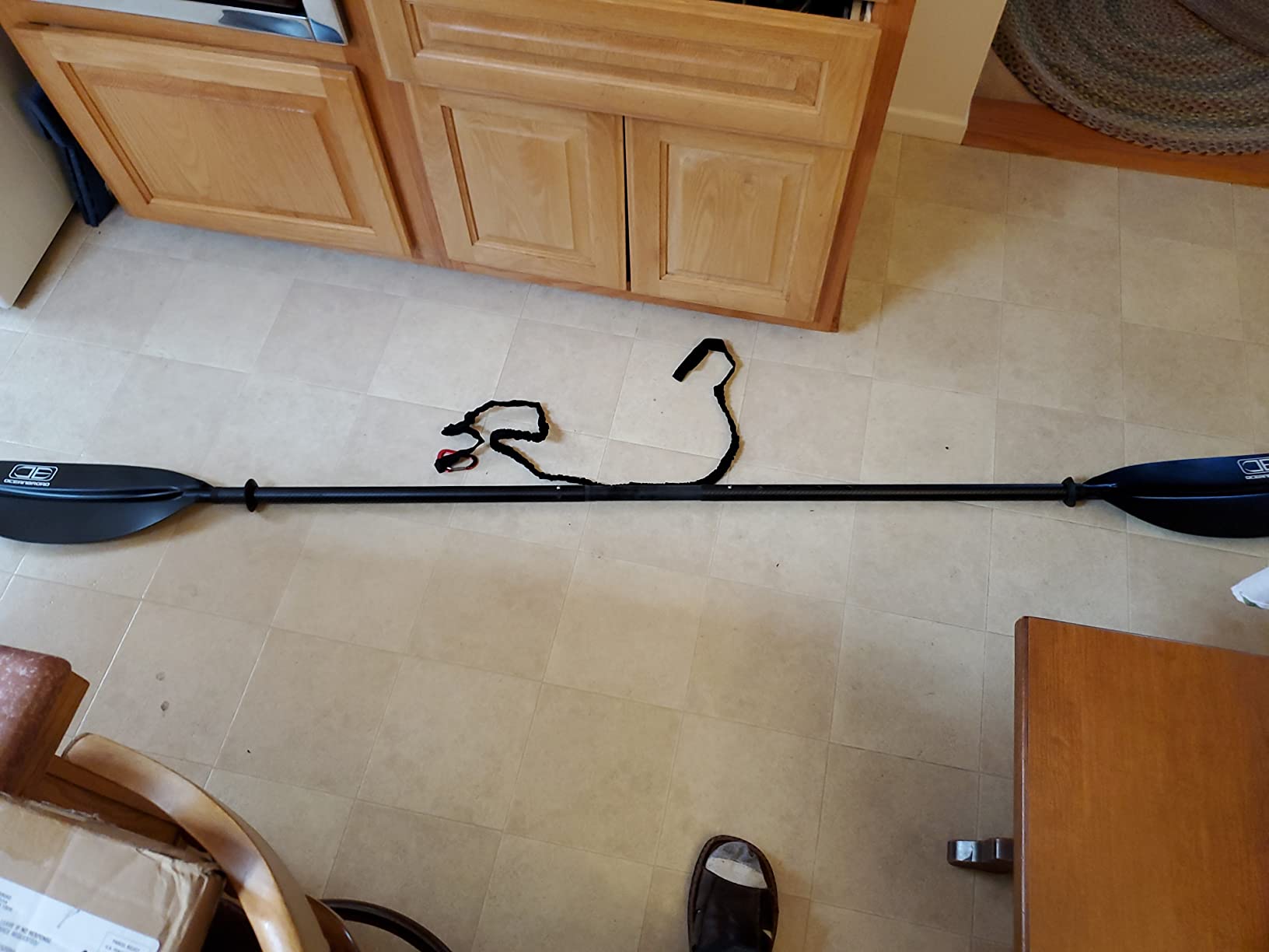 Adjustable Carbon Fiber Kayak Paddle 86in/220cm to 94in/240cm Kayaking Oar for Adults with Paddle Leash 1 Paddle customer photo 1