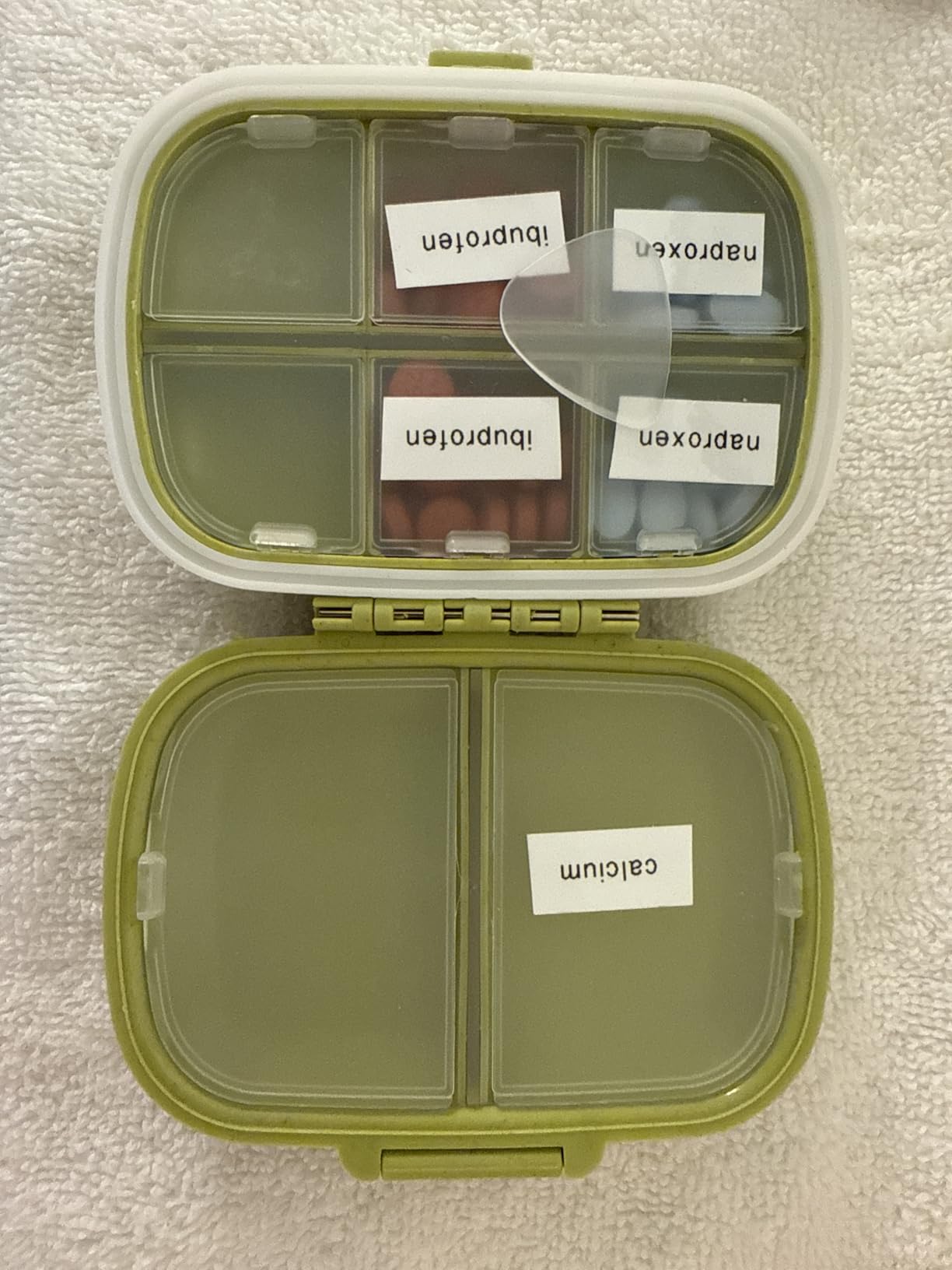 MEACOLIA 3 Pack Travel Pill Organizer, 8 Compartments Pill Box | Portable Pill Case, Fit in Purse, Moisture Proof, Daily Medicine Vitamin Container, Travel Essentials customer photo 1