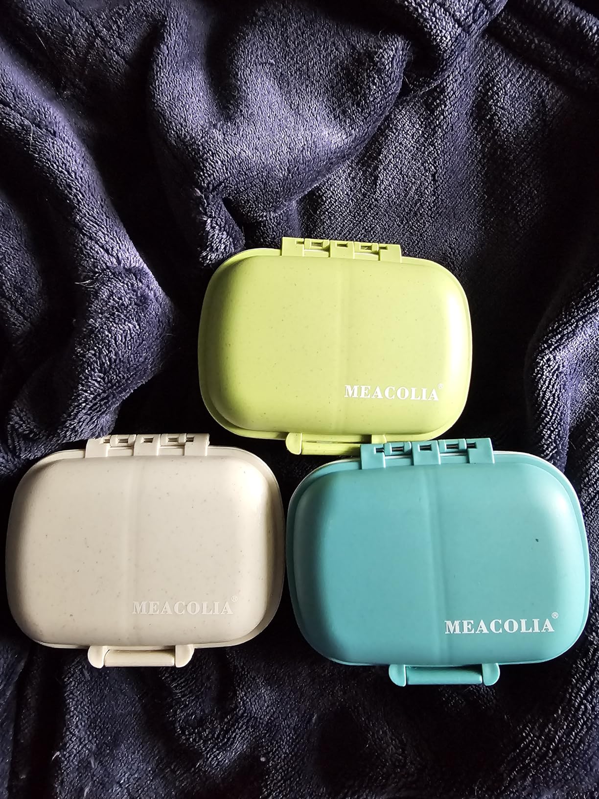 MEACOLIA 3 Pack Travel Pill Organizer, 8 Compartments Pill Box | Portable Pill Case, Fit in Purse, Moisture Proof, Daily Medicine Vitamin Container, Travel Essentials customer photo 2