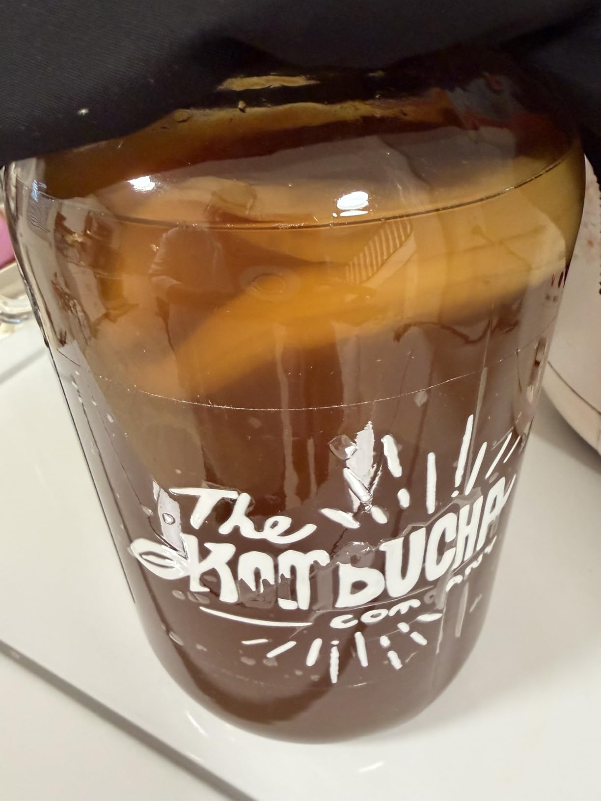 Kombucha Home Brewing Starter Kit | 5-Inch Large Scoby | Complete Kit with 16 oz Starter Tea, Brewing Jar & Supplies | Brew Unlimited Kombucha customer photo 1