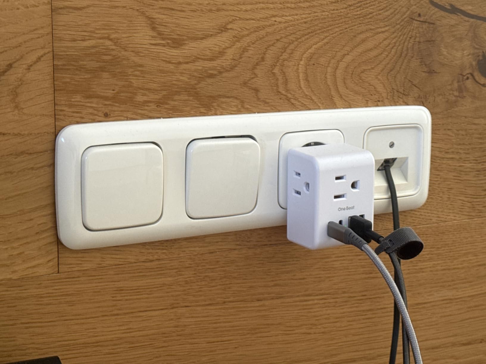 2 Pack European Travel Plug Adapter, Type C Plug Adapter Travel Essentials, International Power Adapter with 3 Outlets 4 USB Ports (2 USB C), US to Most Europe EU Spain Italy France Germany customer photo 2