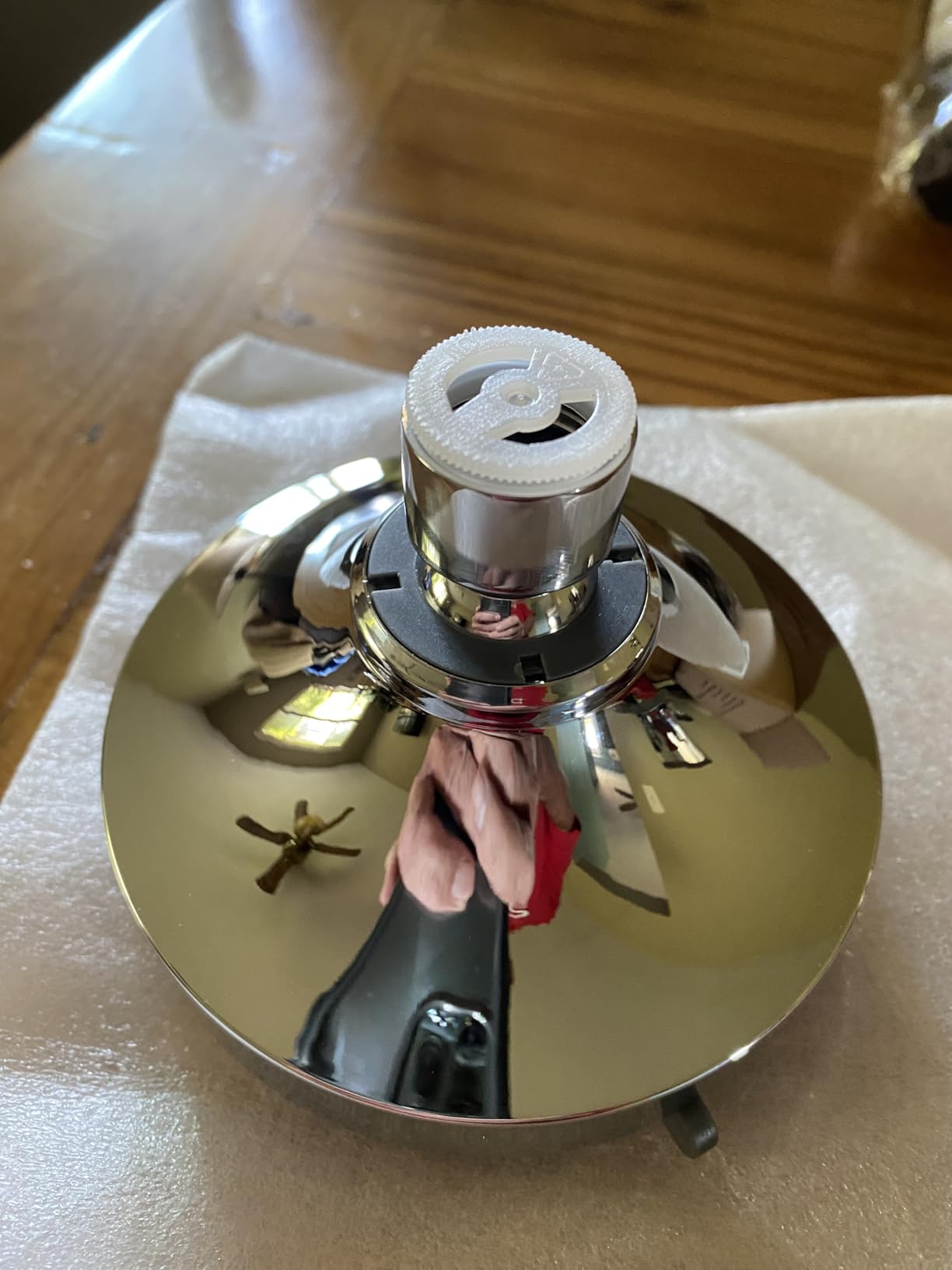 WarmSpray High Pressure Shower Head 5 Settings Fixed Showerhead 4 Inch High Flow Bathroom Showerhead with Adjustable Brass Ball Joint for Luxury Shower Experience Even at Low Water Pressure customer photo 2