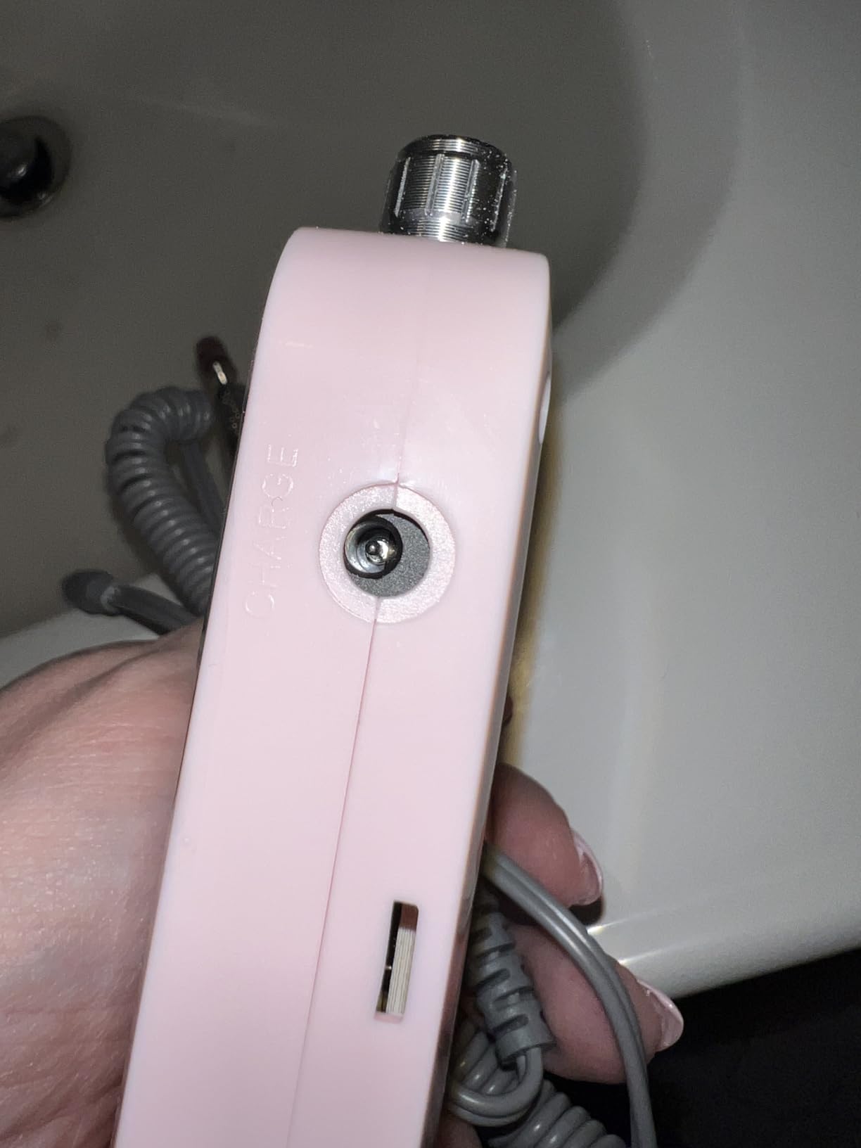 MOCOWIND Portable Nail Drill Professional 35000 RPM, Rechargeable Electric Nail File Machine Cordless E-File for Acrylic Gel Polishing Removing with Bits Kit for Manicure Salon Home, Pink customer photo 2