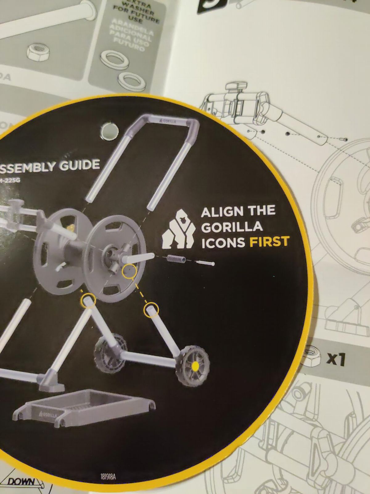 Gorilla GRS-200H Aluminum Garden Hose Reel, 200 Ft, No-Leak Brass Fittings customer photo 1