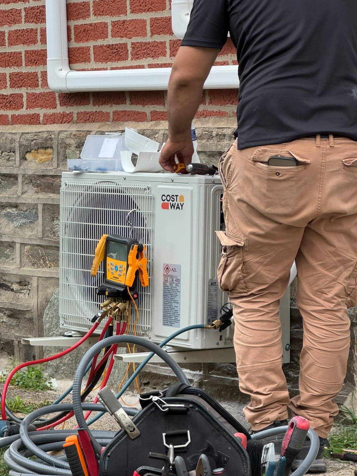 COSTWAY 12000BTU Mini Split Air Conditioner& Heater | 20 SEER2 115V Wall-Mounted Ductless AC Cools up to 750 Sq. Ft, Energy Efficient Inverter AC with Heat Pump customer photo 2