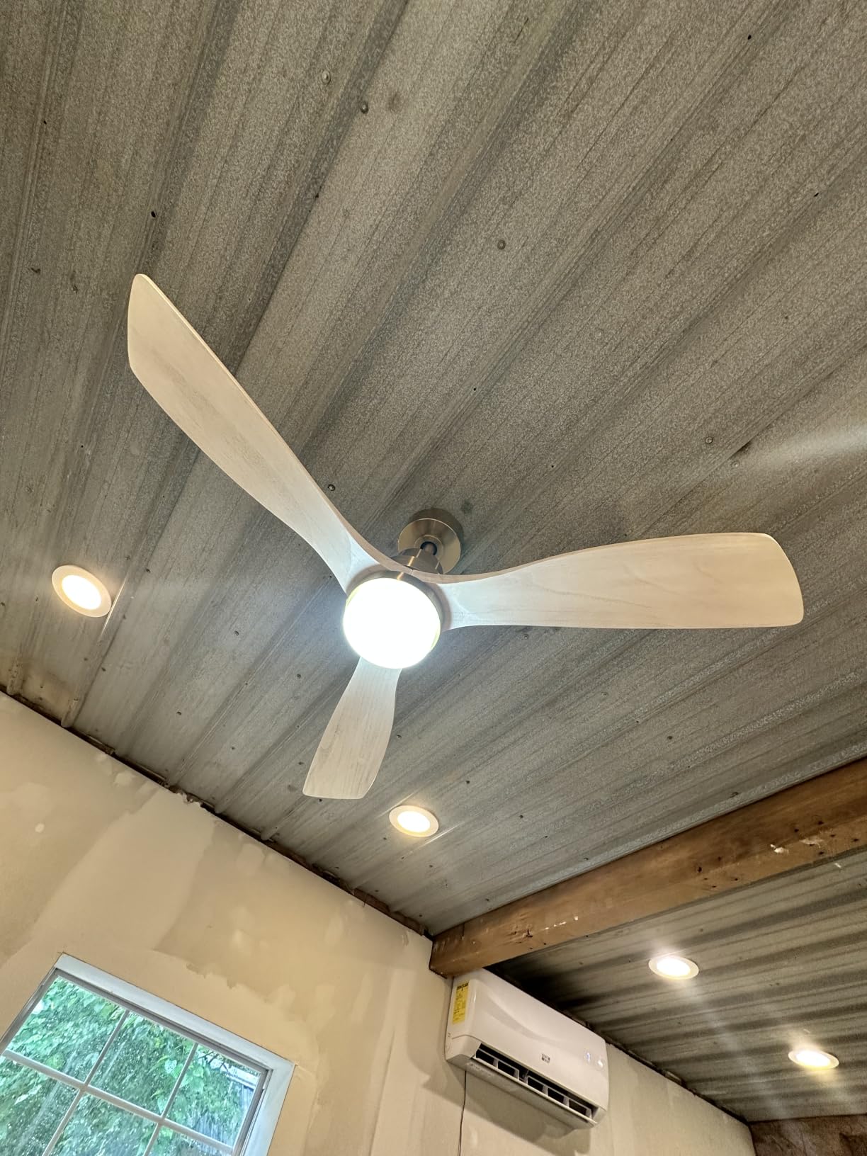Sofucor 52 Inch Wood Ceiling Fan with Light and Remote, Modern Flush Mount | Solid Wood, Low Profile, 5000CFM, Quiet DC Motor, 6 Speeds, Timer & Reversible, for Bedroom Living Room, ETL & FCC customer photo 1