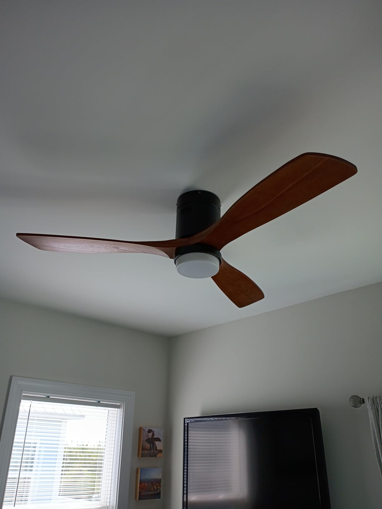 Sofucor 52 Inch Wood Ceiling Fan with Light and Remote, Modern Flush Mount | Solid Wood, Low Profile, 5000CFM, Quiet DC Motor, 6 Speeds, Timer & Reversible, for Bedroom Living Room, ETL & FCC customer photo 2