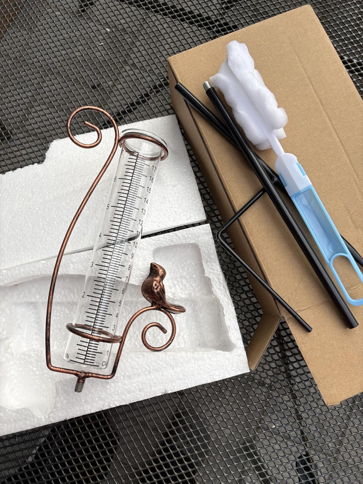 Rain Gauge Outdoor, 7 Inch Rain Gauges for Measuring Precipitation | Glass Tube, for Garden Yard Decor customer photo 1