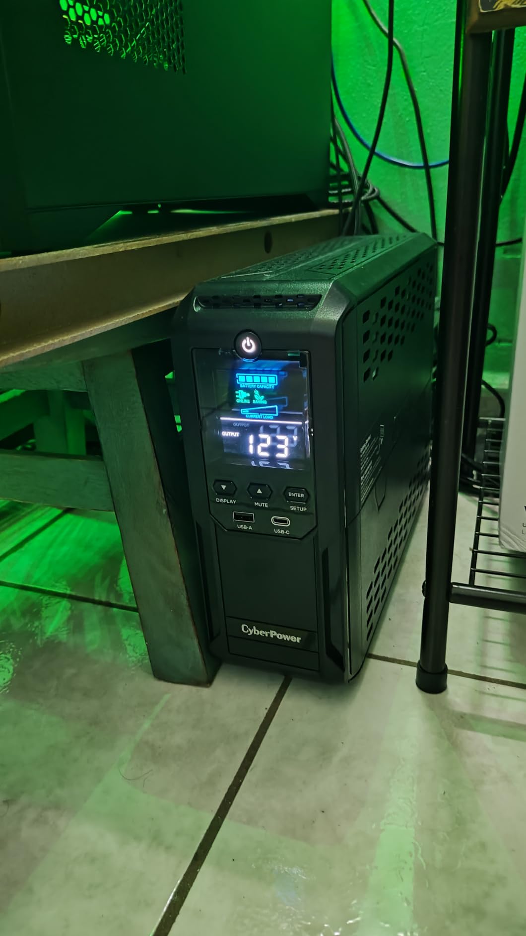 CyberPower CP1500AVRLCD3 Intelligent LCD UPS Battery Backup, 1500VA/900W, 12 Outlets customer photo 1