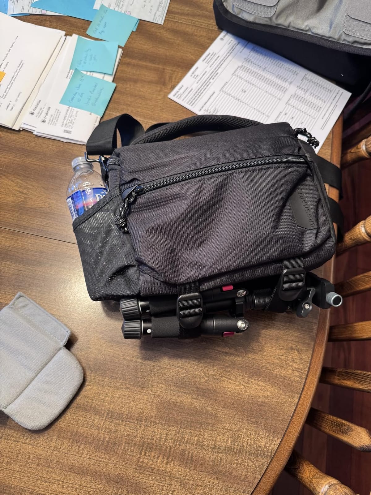 BAGSMART Camera Sling Bag with Tripod Holder & Rain Cover, Waterproof, Grey | Small Camera Shoulder Bags for DSLR/SLR/Mirrorless Cameras, Compact Crossbody Camera Case customer photo 1