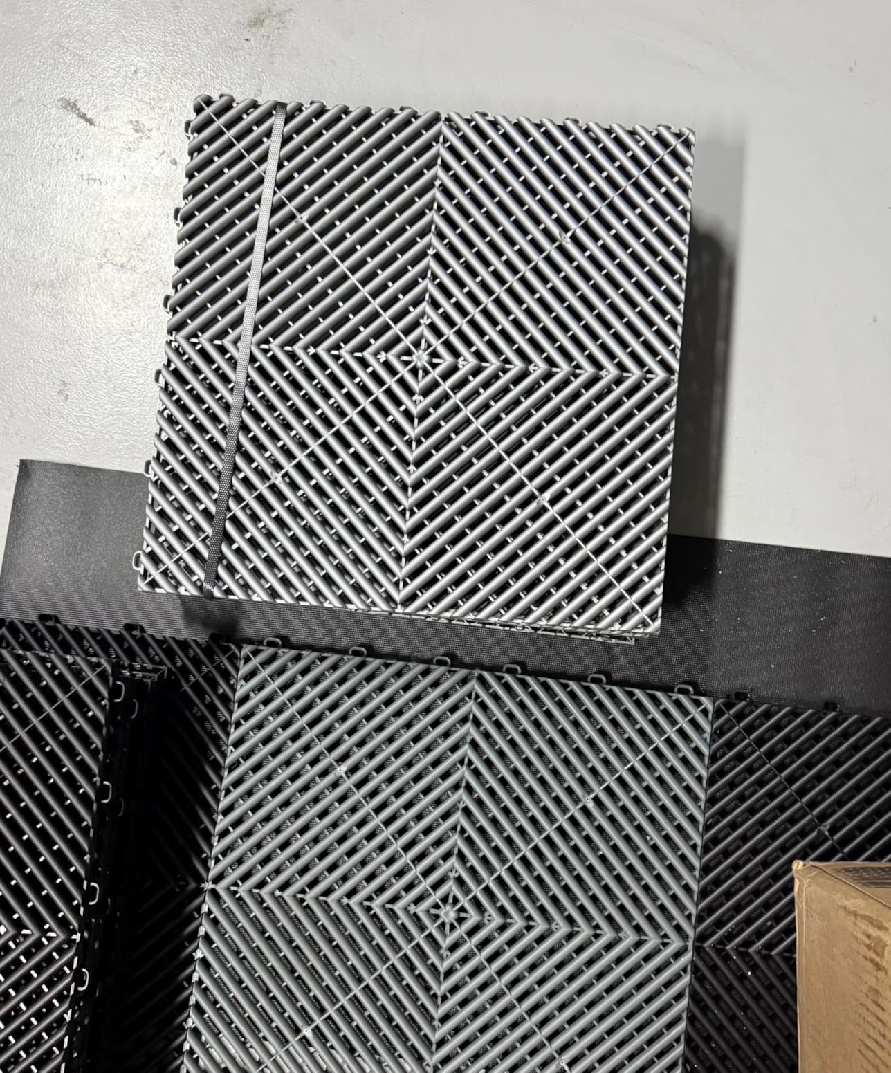 Swisstrax Ribtrax PRO Interlocking Garage Floor Tiles, 15.75 x 15.75-Inch, Jet Black, 24 Piece Set customer photo 2