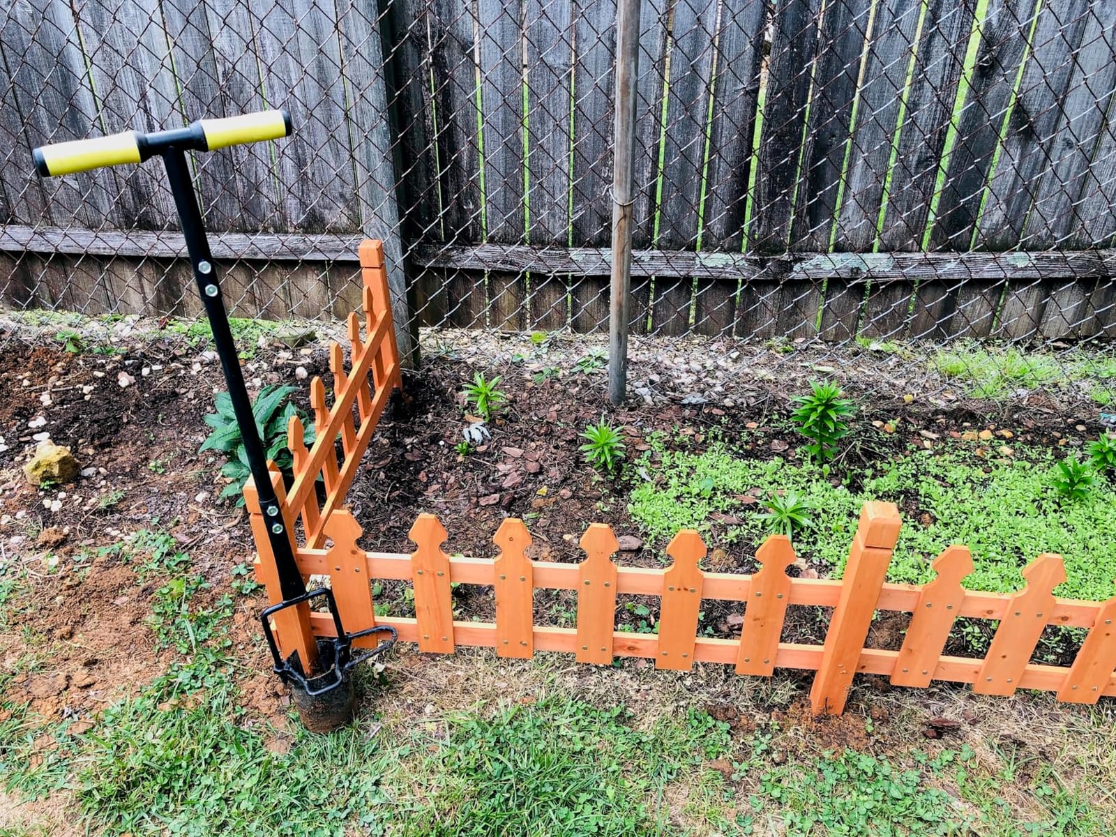 Long Handle Bulb Planter Tool, Tulip Plant Hole Digger, Sod Plugger | Long-Handled Bulb Planting Tool 37'', with Serrated Base & Soft Grip, Round Grass Plug Tool for Iris, Daffodils, Flower customer photo 1