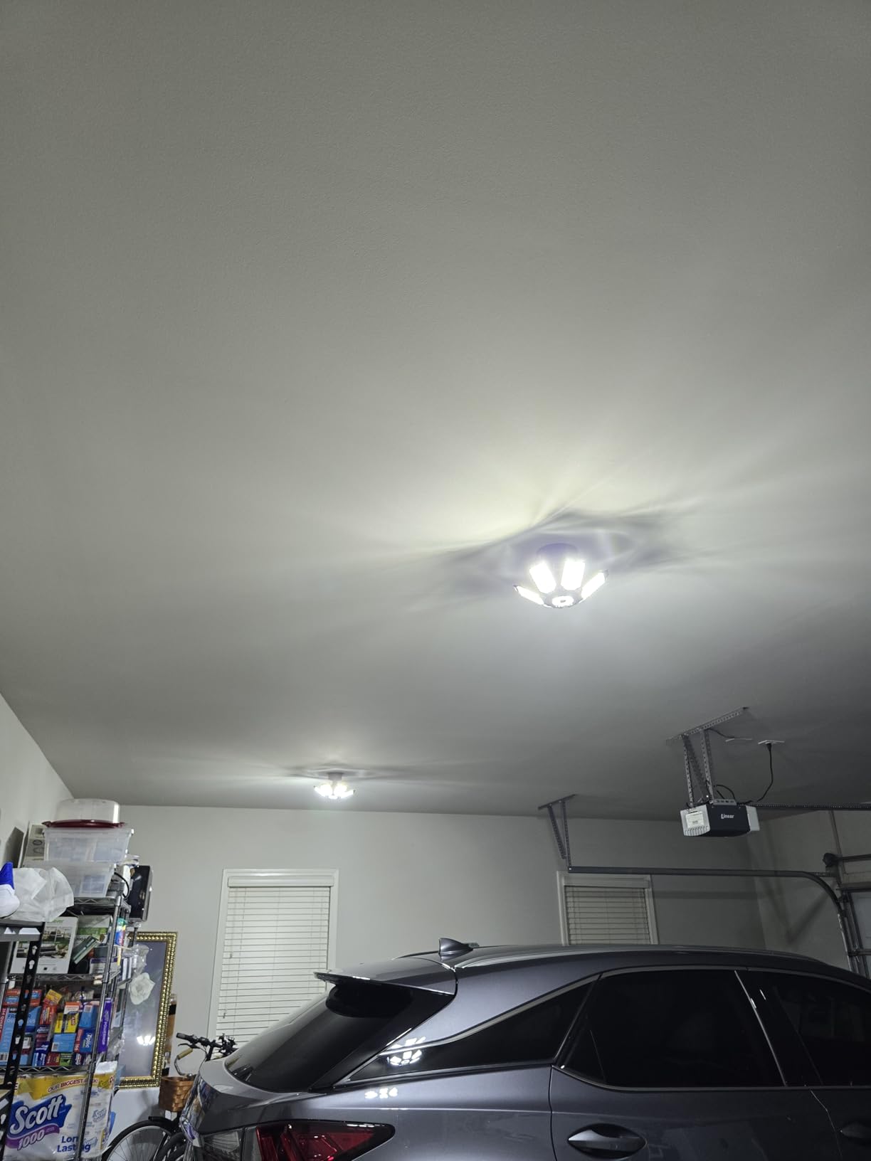 LED Garage Light 2 Pack, LED Garage Ceiling Lights 20000LM 6500K | Garage Lights w/ 6+1 Deformable Panels, Screw in E26 Socket Light Bulbs for Basement Workshop Attic Warehouse Utility Storage customer photo 2