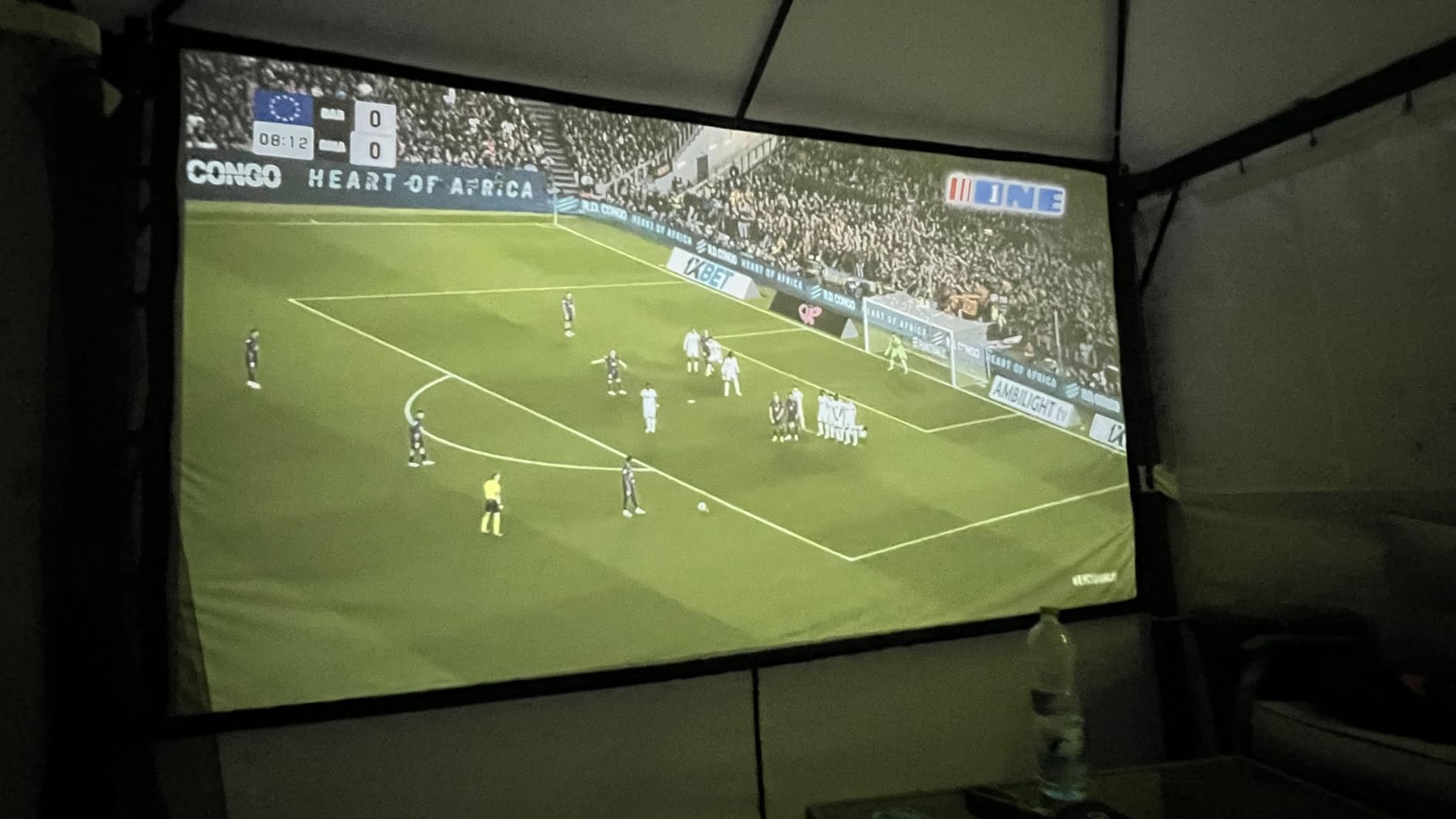 120 Inch Projector Screen with Stand for TOWOND Outdoor 4K Backyard Movies | Lightweight 19mm tripod, front/rear 16:9 screen and carry bag for backyard movie nights, camping and indoor use. customer photo 1