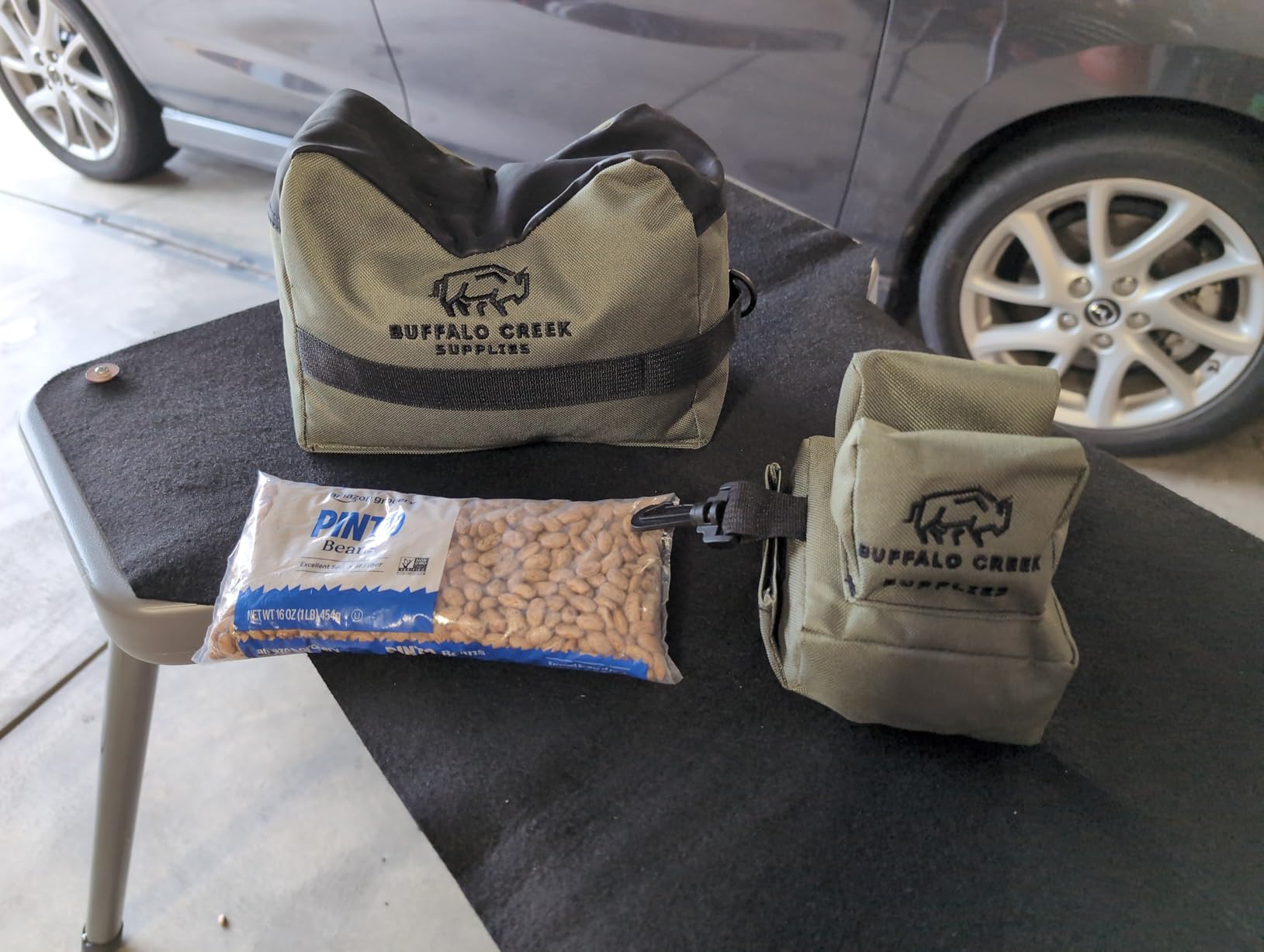 All Weather Durable Front and Rear Shooting Rest Bags, Rifle Rest Sand Bag for Bench Rest Shooting, Hunting, Target & Competitive Sports Shooting-Unfilled customer photo 1