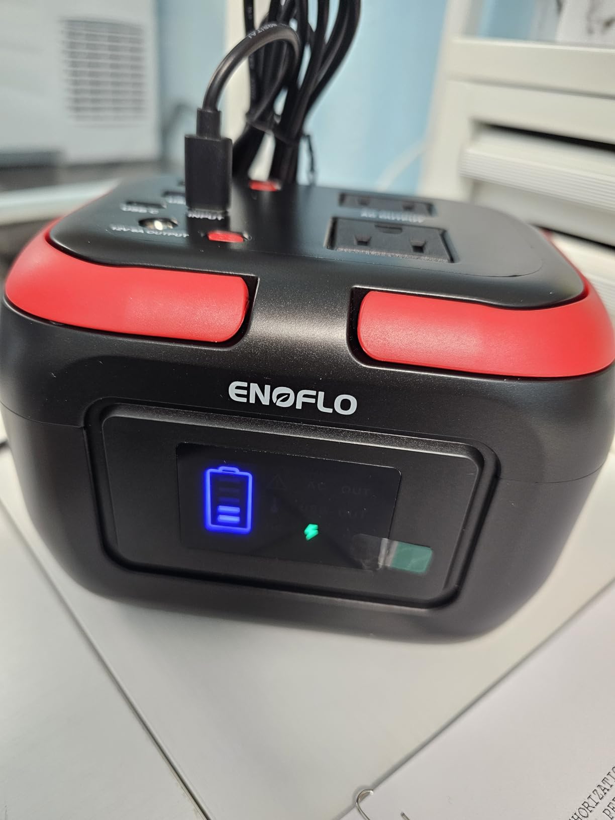 ENOFLO 300W Portable Power Station, 228Wh Solar Generator | 110V Pure Sine Wave AC Outlet, 61600mAh Lithium Battery Backup for CPAP, Camping, RV, and Home Emergency customer photo 2
