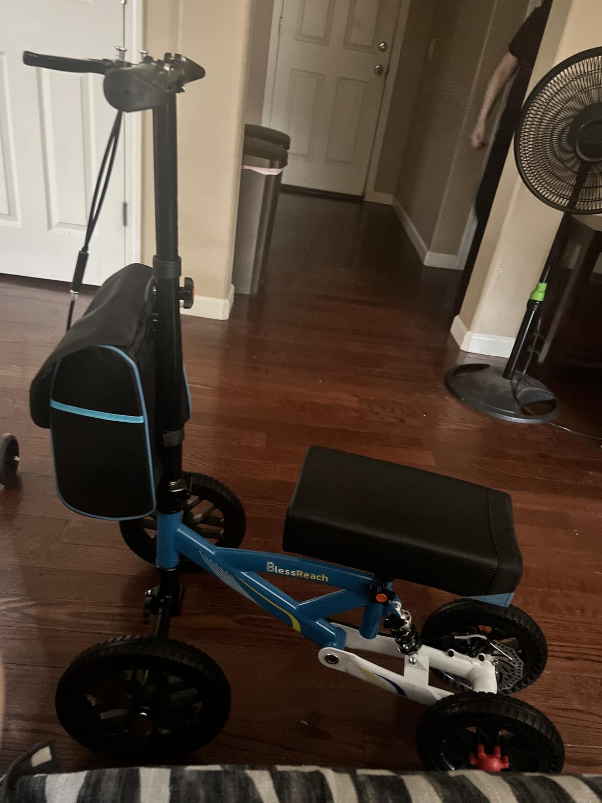 BlessReach Foldable All Terrain Knee Scooter for Adults for Foot Injuries | 300lbs Foldable Leg Knee Scooter, Disc Brake System, 13