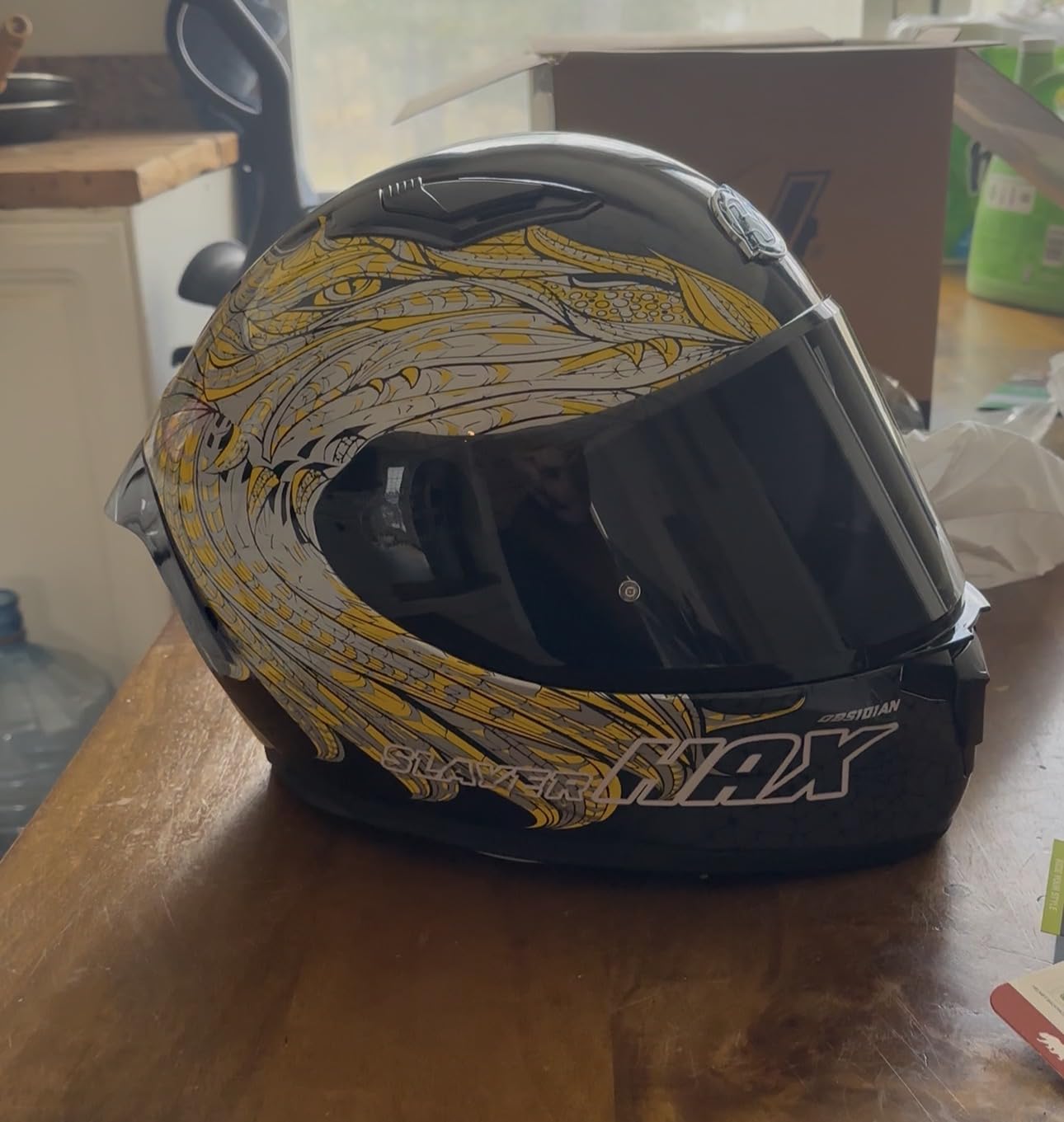 HAX Obsidian Full Face Dual Visor Adult Motorcycle Helmet - Pinlock Ready, DOT Approved customer photo 1