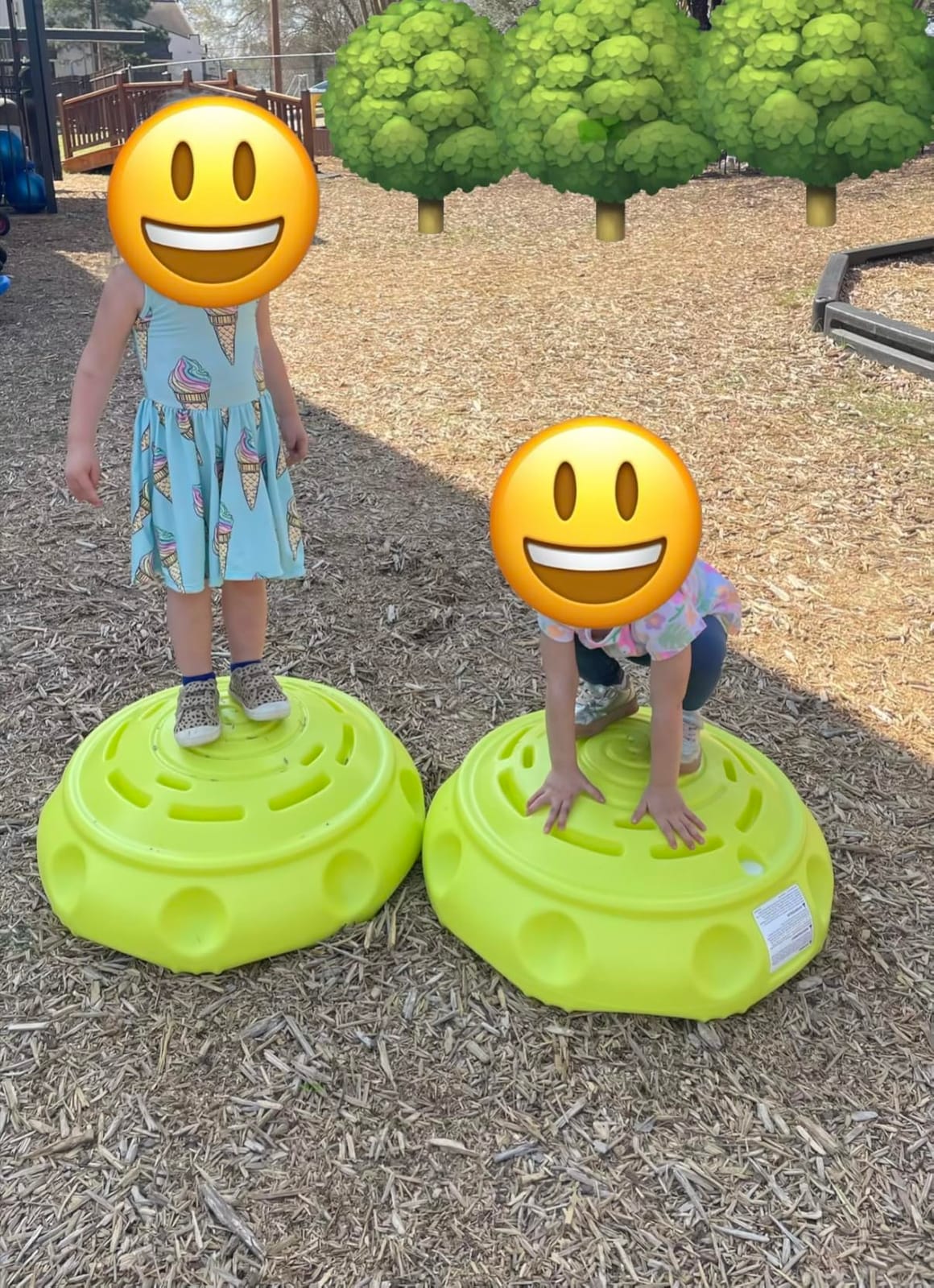 Simplay3 Two Sided Rock Around Wobble Disk and Climbing Dome for Toddlers and Kids - Rocking and Climbing - Indoor/Outdoor - Yellow/Green, Made in USA (1 Pack) customer photo 2