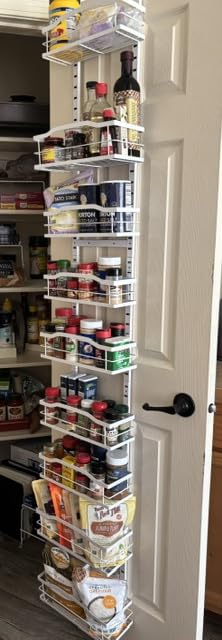 Moforoco White 9-Tier Over The Door Pantry Organizer, Pantry Organization And Storage, Metal Hanging Spice Rack Shelves Door, Home & Kitchen Essentials, Laundry Room Bathroom Organization customer photo 1