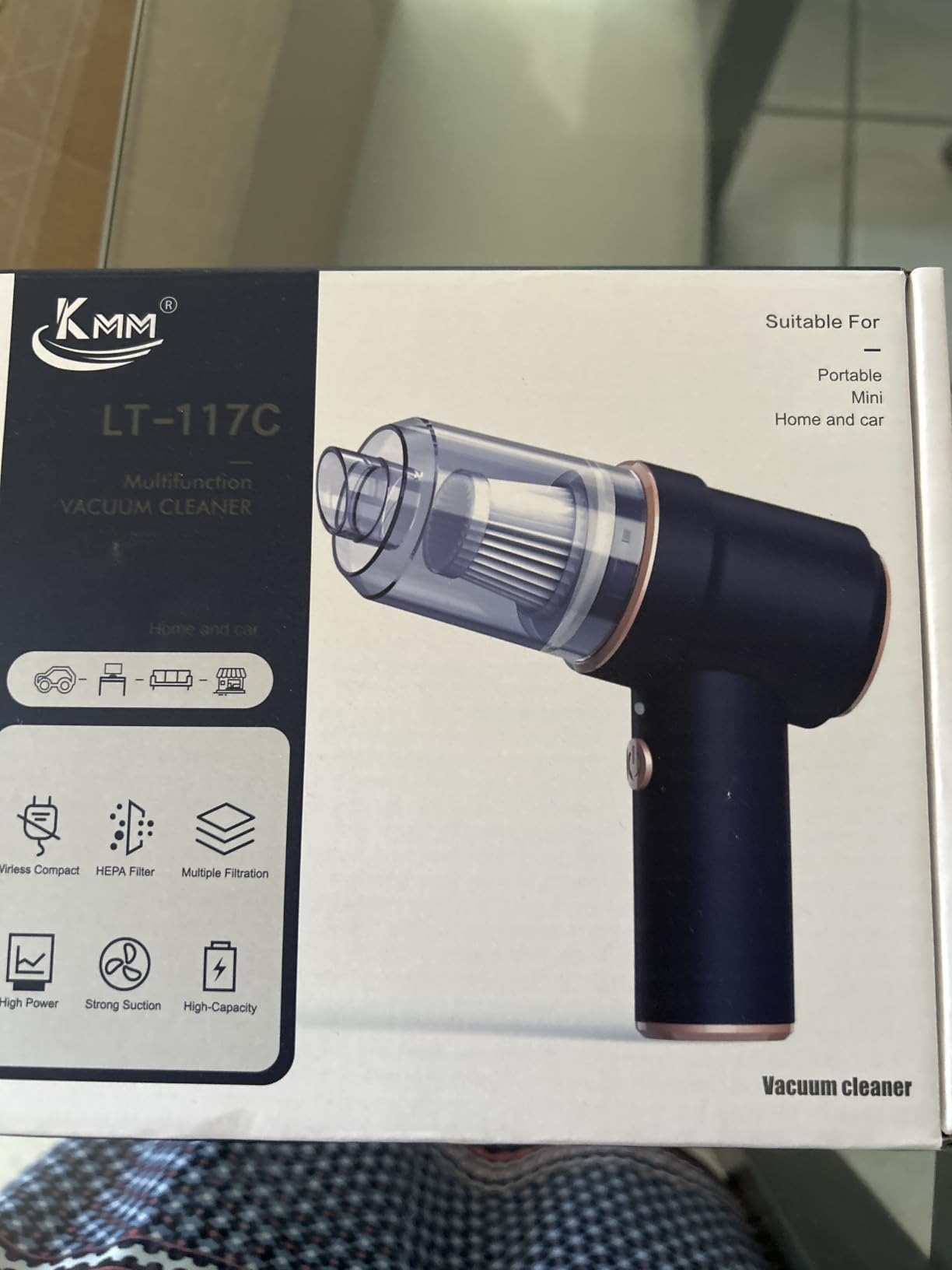 KMM Handheld Car Vacuum Cleaner and Air Duster, 9000PA Strong Suction, Cordless, 120W High Power, Multi-Nozzles & LED Light customer photo 1