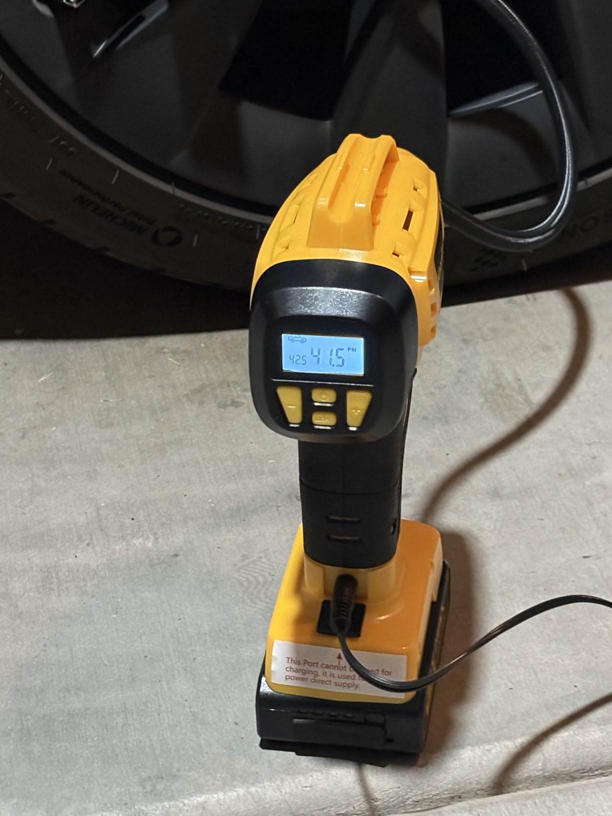 Tire Inflator Portable Air Compressor 21V Battery Powered 160PSI | Dual Power Supply, Auto Shut-Off, Digital Pressure Gauge, Super Faster Inflation Air Pump for Car Motorcycle Bike Ball Gift customer photo 2