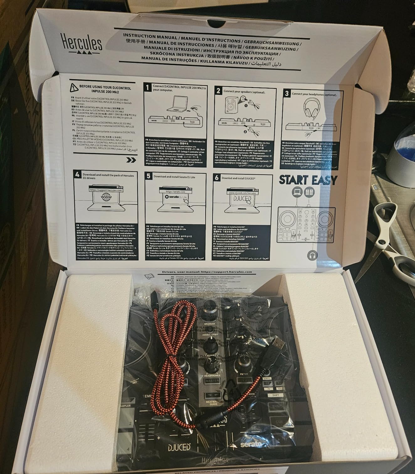 Hercules DJControl Inpulse 200 MK2 - Ideal DJ Controller for Learning to Mix - Software and Tutorials Included, Black customer photo 2