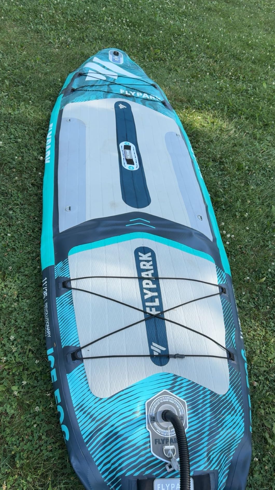 Flypark 10'8/11'x35'' Fishing&Family Stable Inflatable Paddle Boards, Extra Wide SUP Paddleboard Inflatable, 430lb/3 People, Stand Up Paddle Board for Adults, Camera Mount, Shoulder Strap, Rod Holder customer photo 1