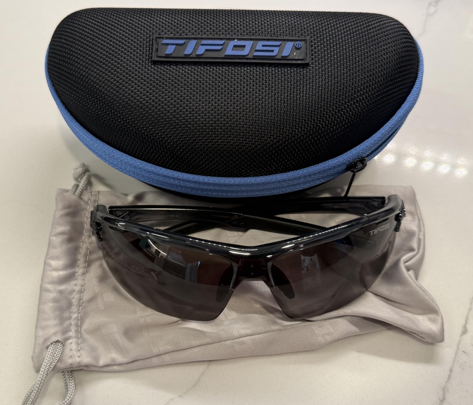 Tifosi Rivet Half-Frame Sunglasses - Cycling, Golf, Running & Pickleball | 100% UVA/UVB, shatterproof polycarbonate. Vented half-frame, hydrophilic nose pads. customer photo 1