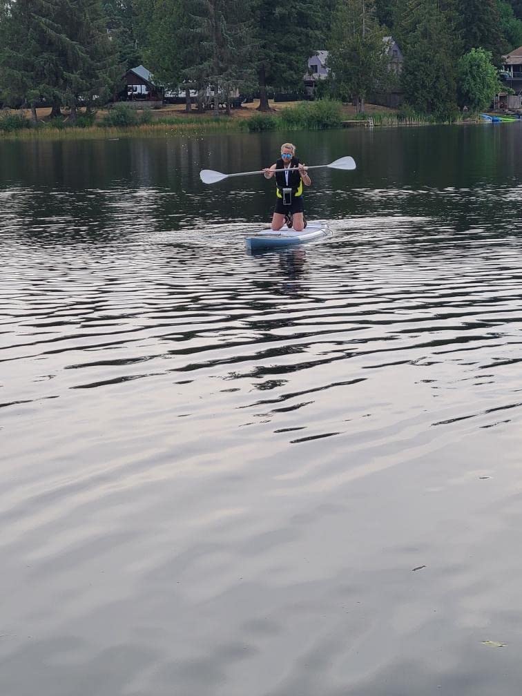 Tuxedo Sailor SUP Paddle - 3 Piece Adjustable Stand Up Paddle Board Paddle - Lightweight & Floating Paddle Board Oar - Durable and Packable, Reinforced Nylon Blades - Efficient Stroke customer photo 1