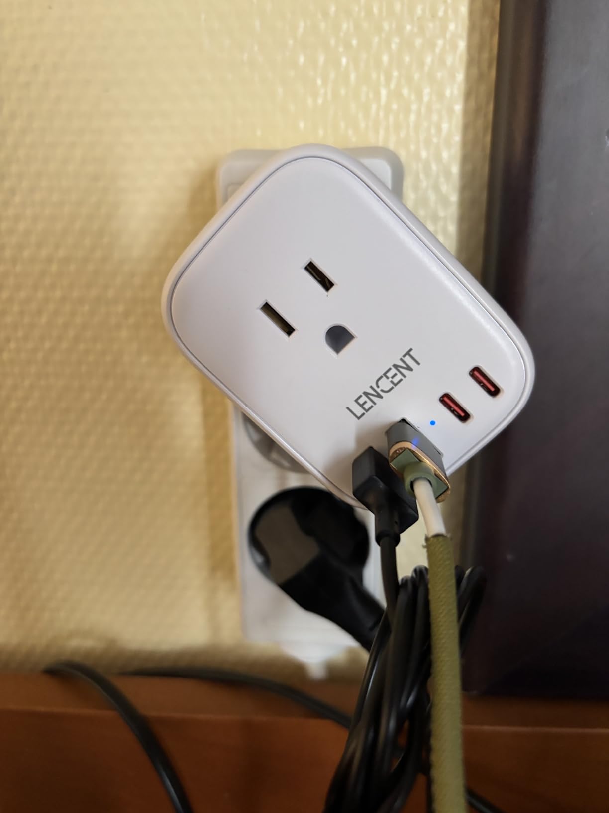 LENCENT European Travel Plug Adapter US to Europe Type-C Foldable Plug, 4 Outlets 4 USB Ports (2 USB C), Power Adaptor for USA to EU Euro Iceland Spain Italy France Germany Greece Portugal customer photo 1
