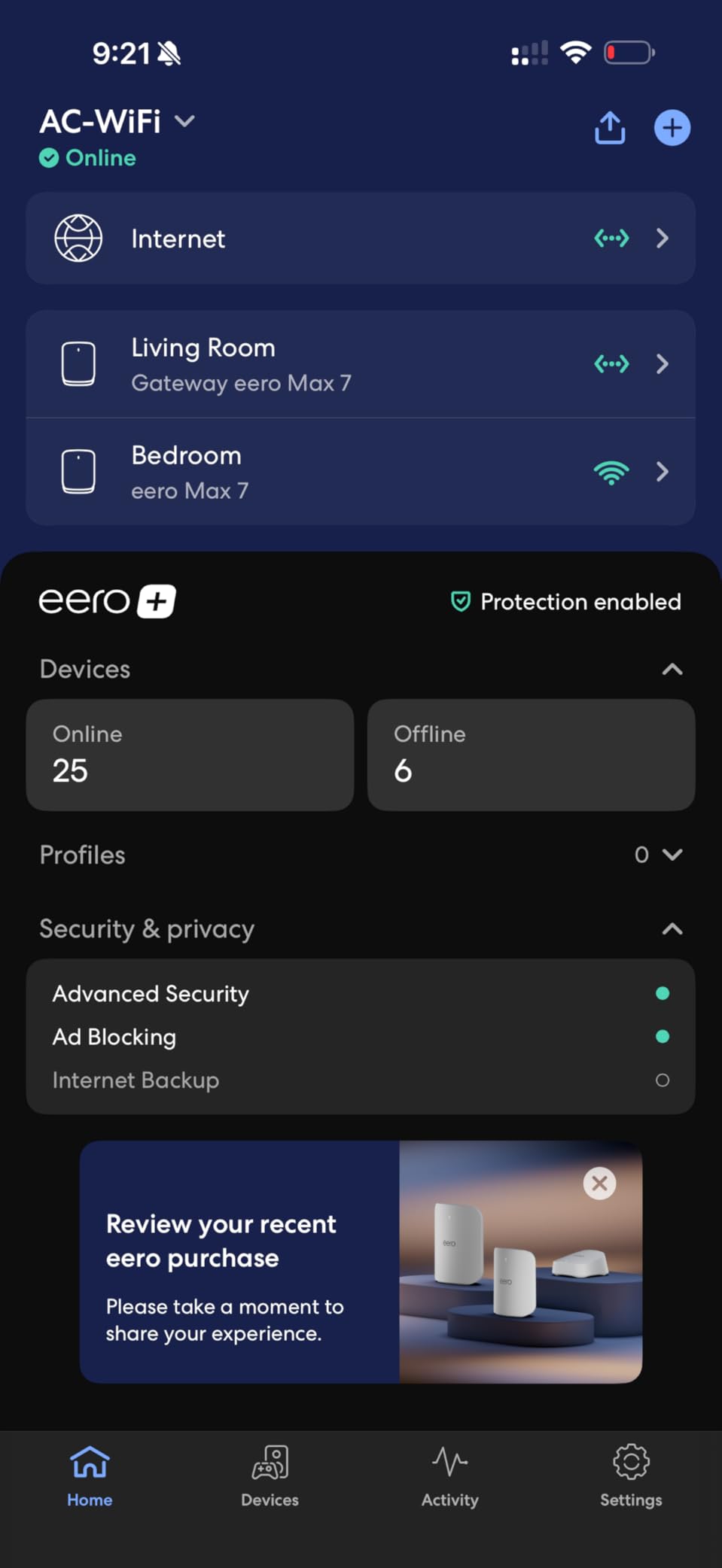 Amazon eero Pro 7 tri-band mesh Wi-Fi 7 router (newest model) - Supports internet plans up to 5 Gbps, Coverage up to 6,000 sq. ft., 3-pack customer photo 1